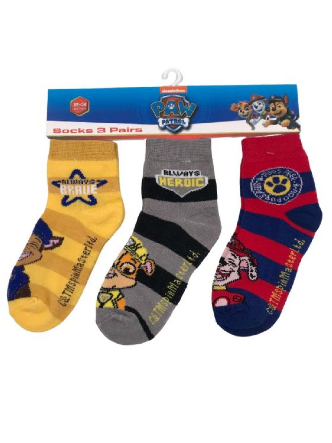 Enfant Paw Patrol Socks - Stripes Yellow, Gray, Red