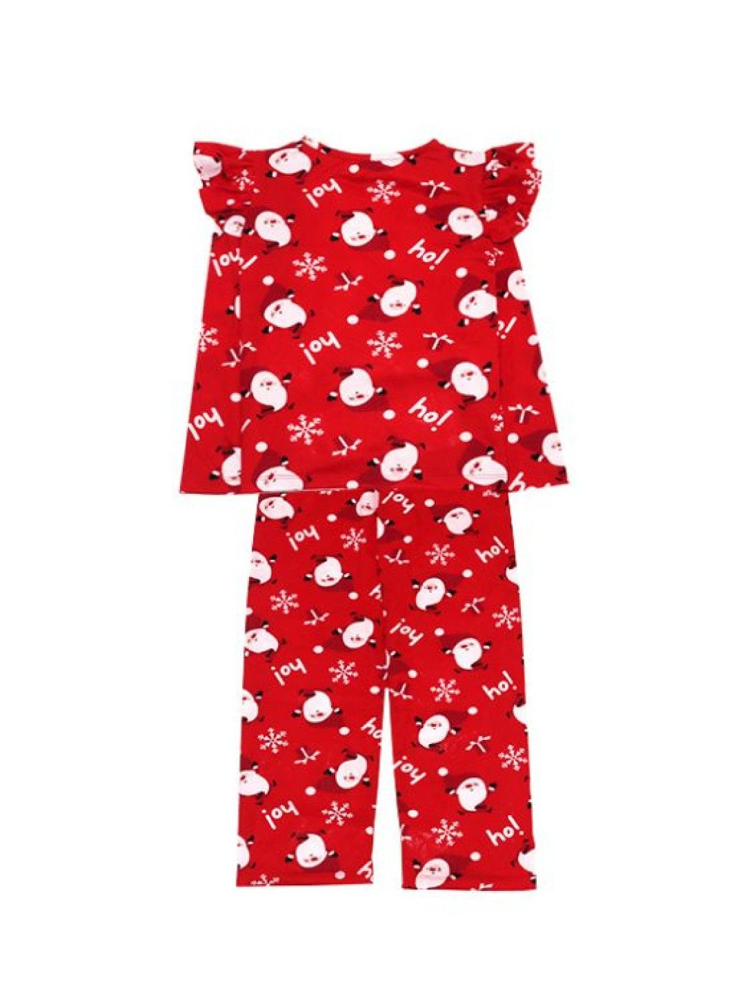 bean fashion Merry Jammies Ruffled Longsleeves Pajama Set (Red- Image 2)