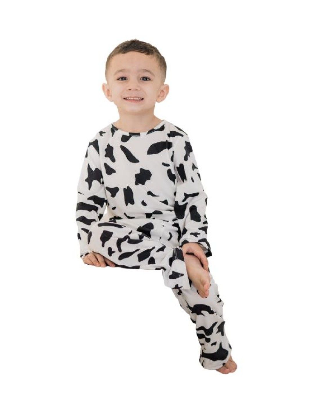 bean fashion Longsleeves Pajama Set Cow Print