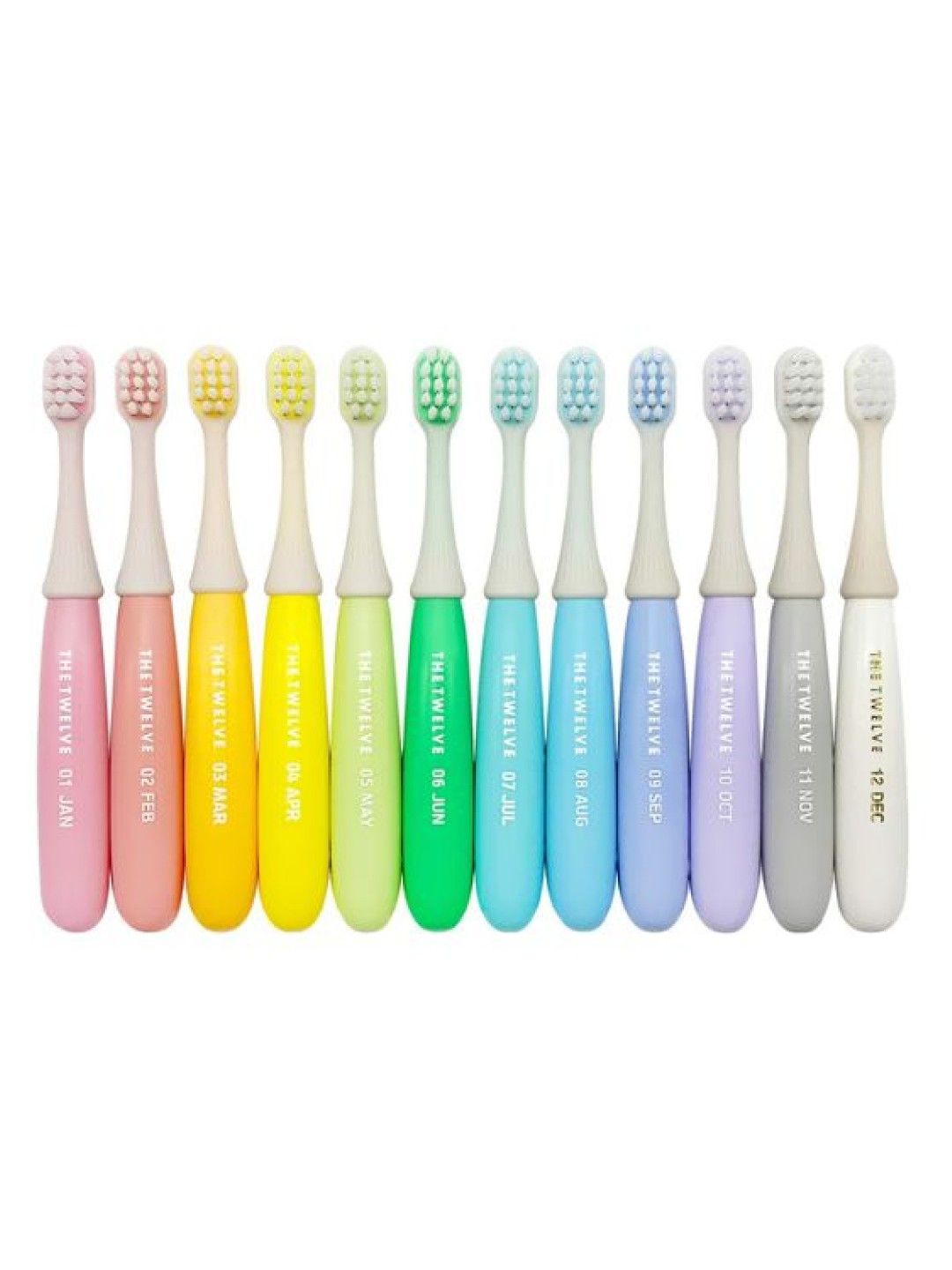 The Twelve Toddler Toothbrush (1-3 years old) - 12pcs. (Pastel- Image 1)