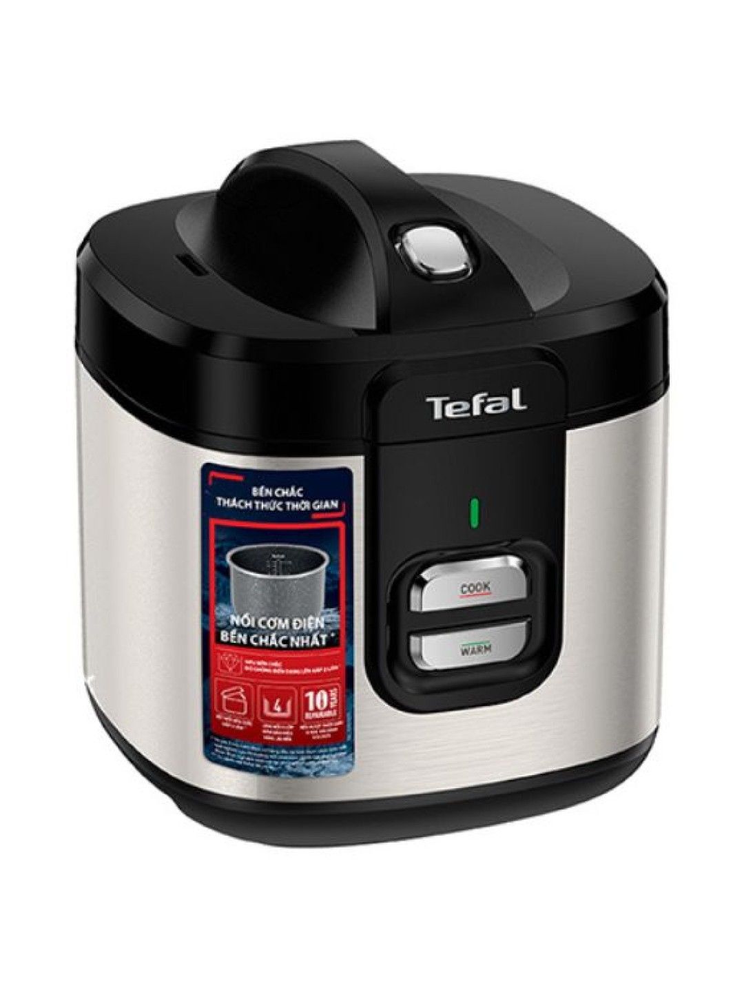 Tefal Everforce Rice Cooker (11 Cups/2 L) -  Black/Stainless Steel (No Color- Image 1)