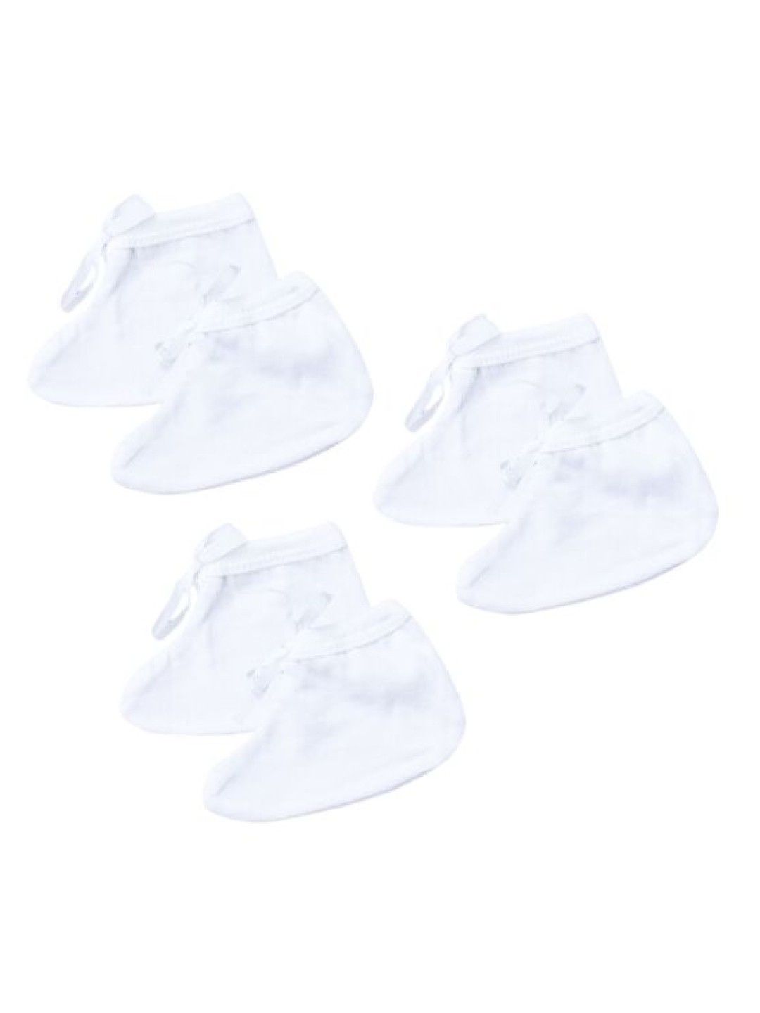 Cotton Central™ Booties With String 100% USA Cotton (Pack of 3) (Snow White- Image 1)