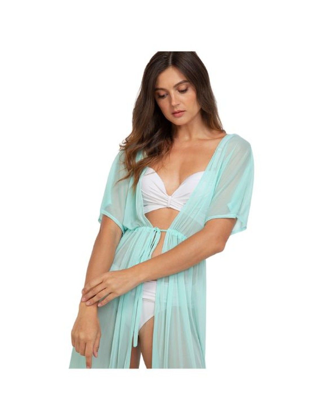 Eve's Chic Samaira Sheer Cover Up Maxi Dress (Green- Image 2)
