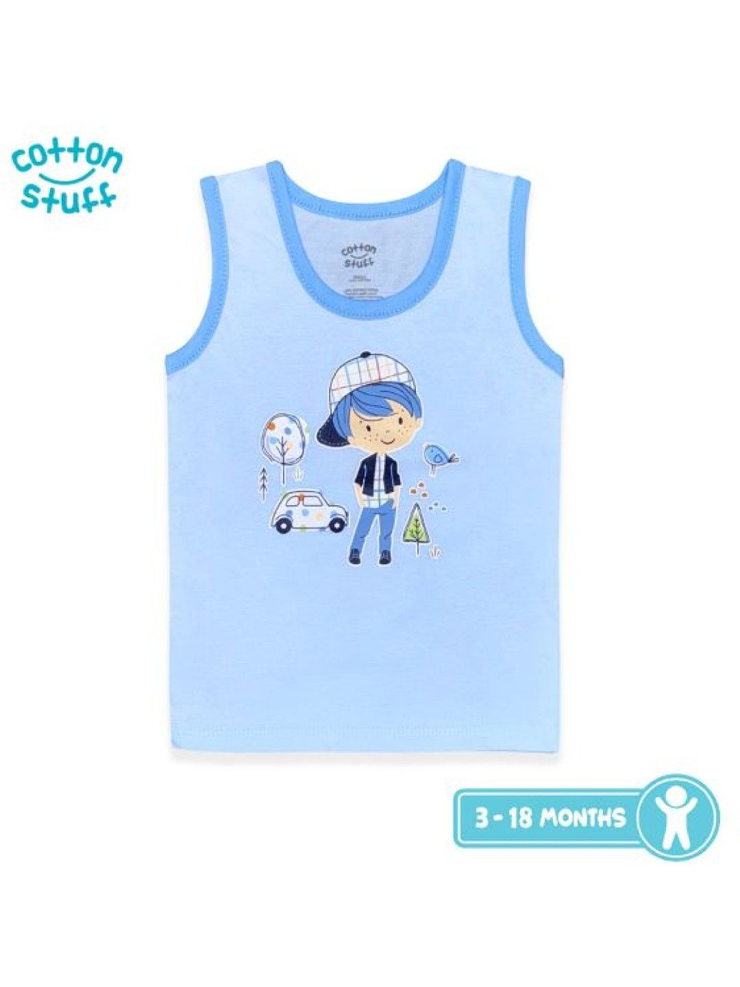 Cotton Stuff 3-piece Sando (Pattern - Boy) (No Color- Image 2)