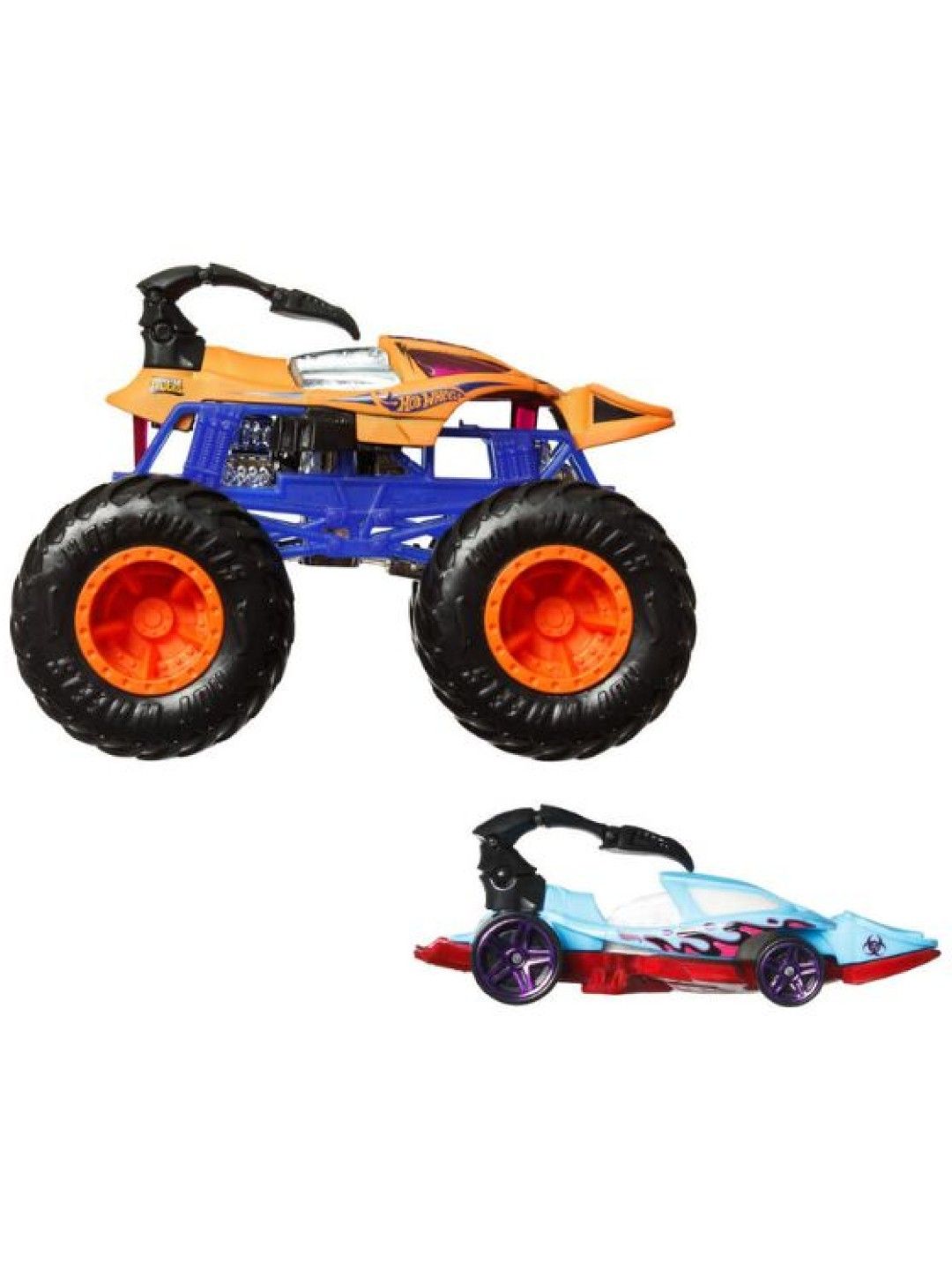 Hot Wheels Monster Trucks 1:64 Truck & Car - Scorpedo Combo Pack (No Color- Image 2)