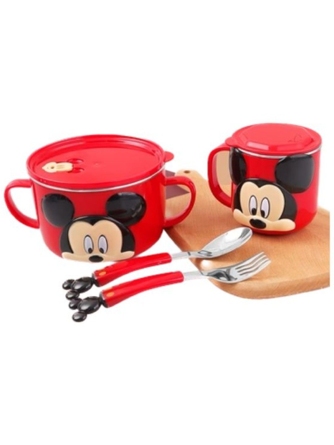 Dish Me PH Disney Mickey Mouse -  3D Stainless Mug Bowl, Cup, Spoon & Fork (4pcs Gift Set) (No Color- Image 1)