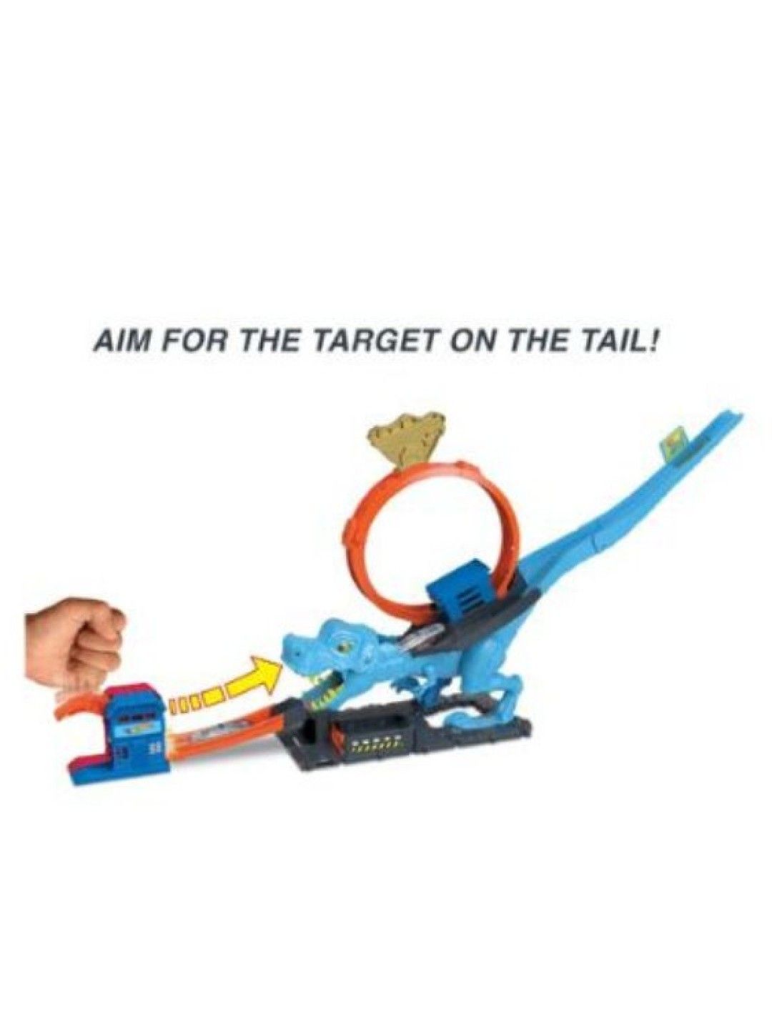 Hot Wheels City Track Set Race, T-Rex Loop Stunt and Race Playset (No Color- Image 3)