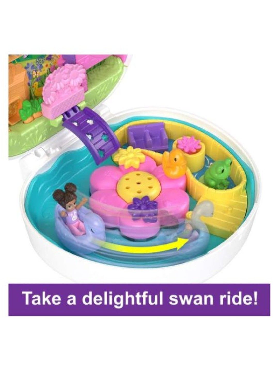 Polly Pocket Dolls Flower Garden Bunny Compact Playset (No Color- Image 3)