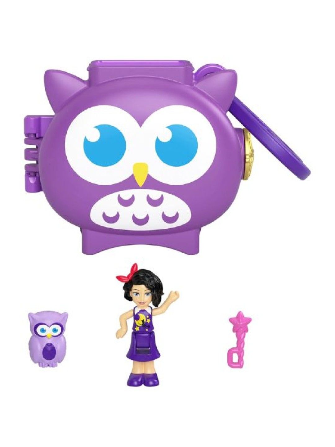 Polly Pocket Pet Connects Stackable Compact - Owl (No Color- Image 2)
