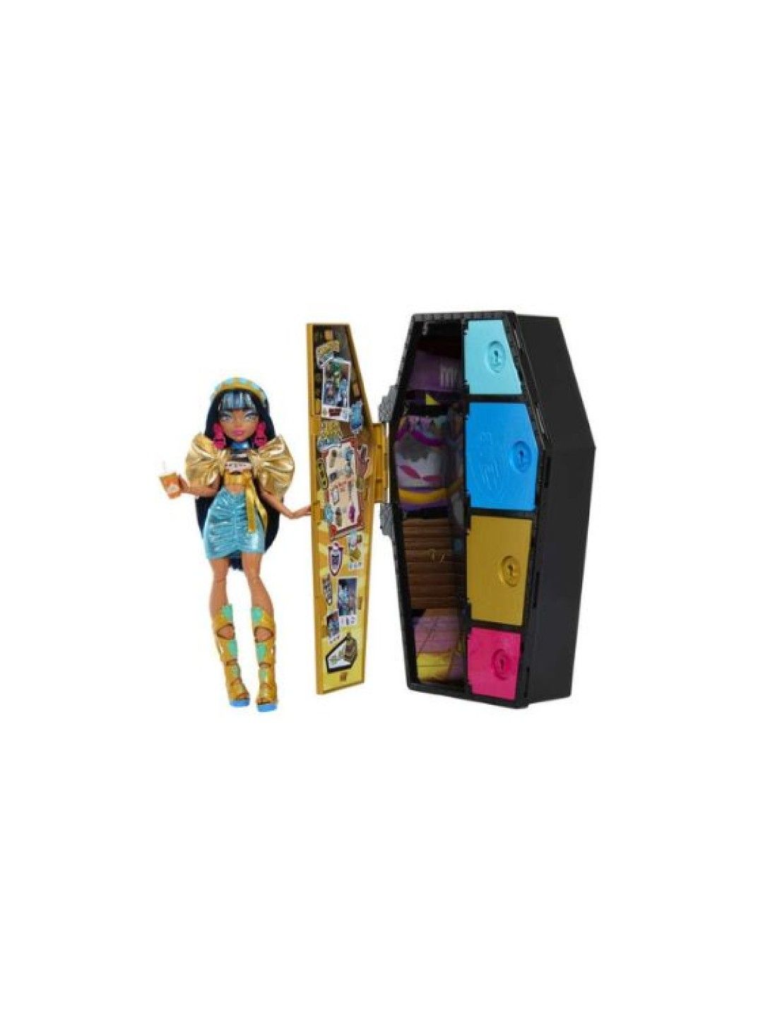 Monster High Skulltimate Secrets Cleo De Nile Doll And Fashion Set With Dress-Up Locker