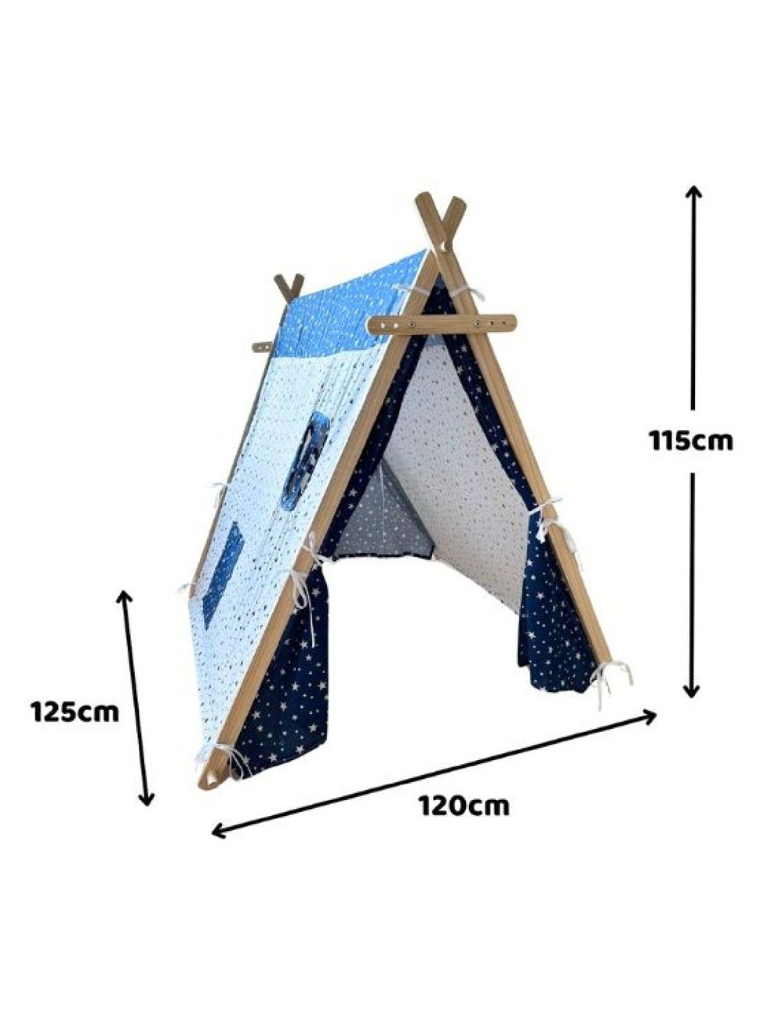Hamlet Kids Room Cylia Kids Teepee Tent - Twinkle Blue (No Color- Image 2)