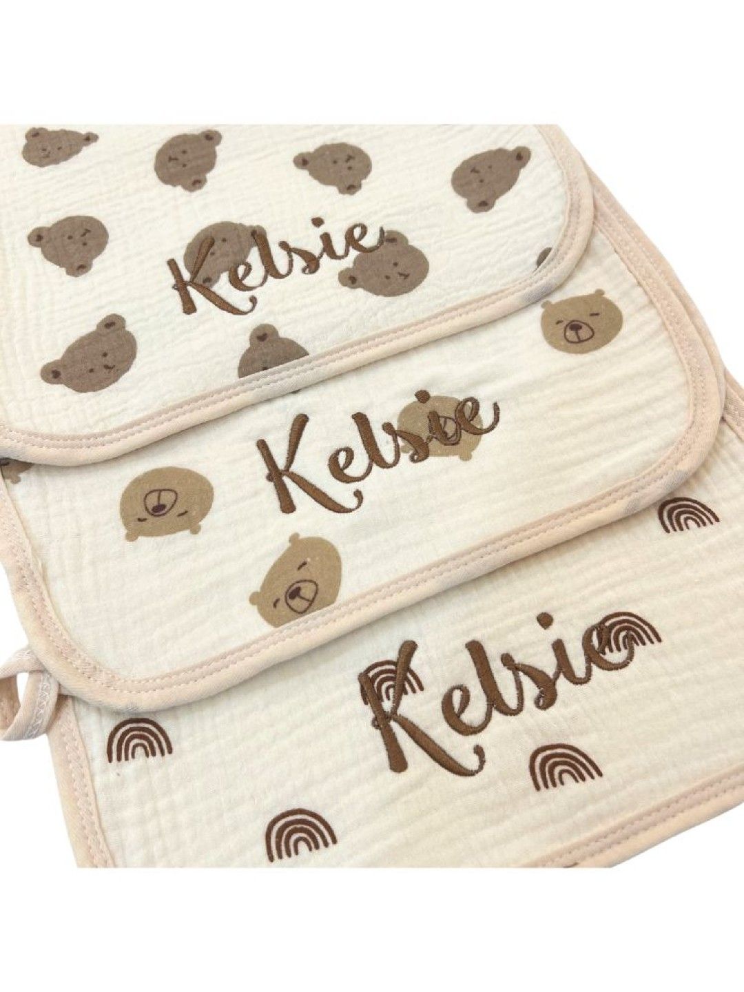 Coco Lala Muslin Burp Cloth 3 Pcs Set (No Color- Image 4)