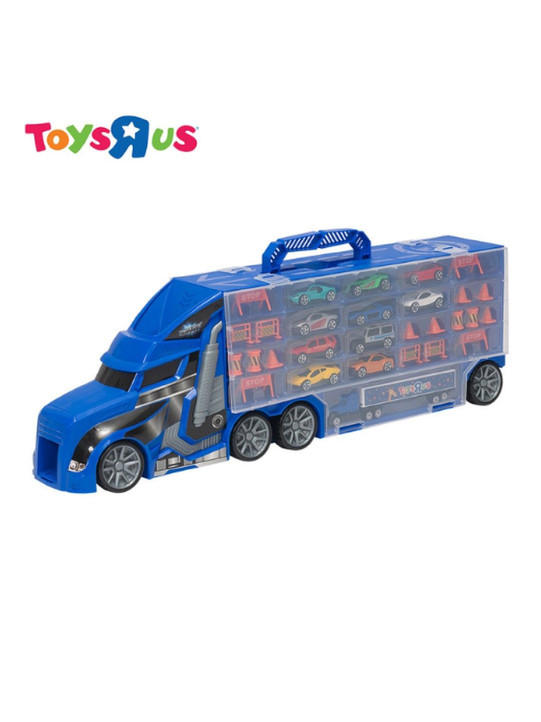 Toys R Us Speed City Stunt Transporter with 11 Vehicles (Blue) (No Color- Image 1)