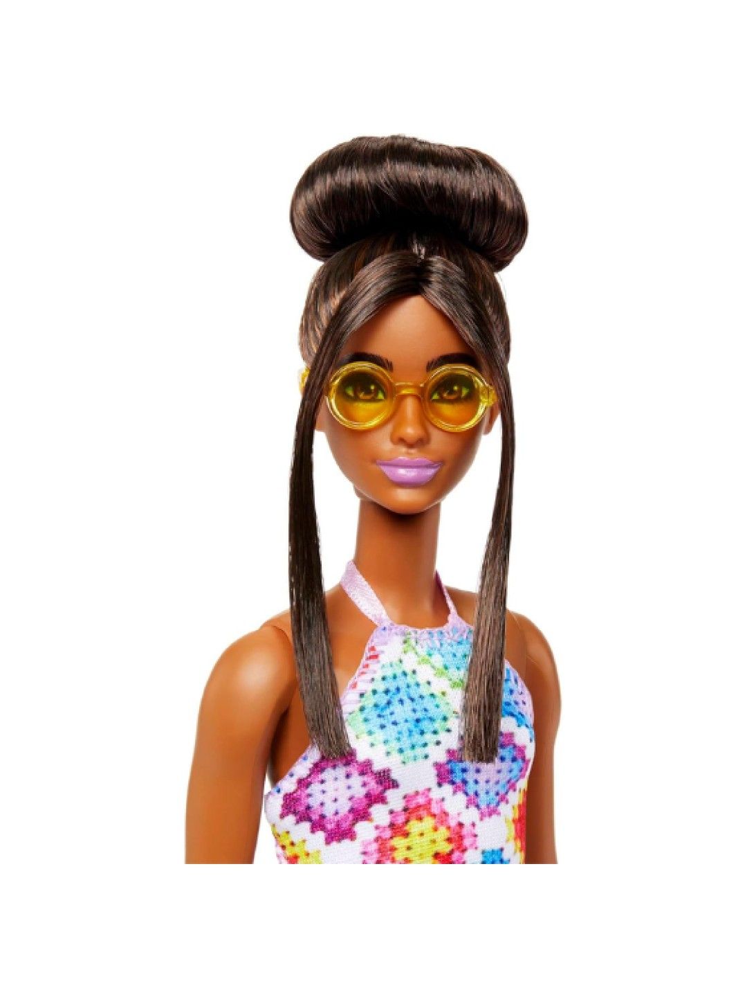 Barbie Fashionistas Doll #210 with Brunette Hair in Bun (No Color- Image 2)