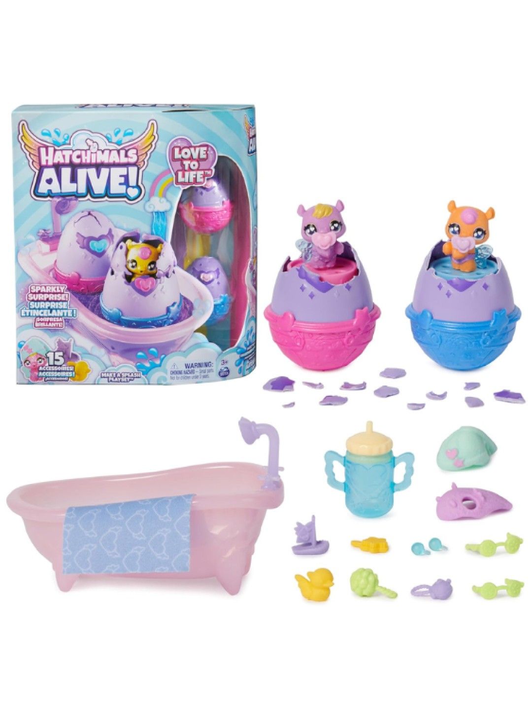 Hatchimals Alive, Make a Splash Playset with 15 Accessories (No Color- Image 2)