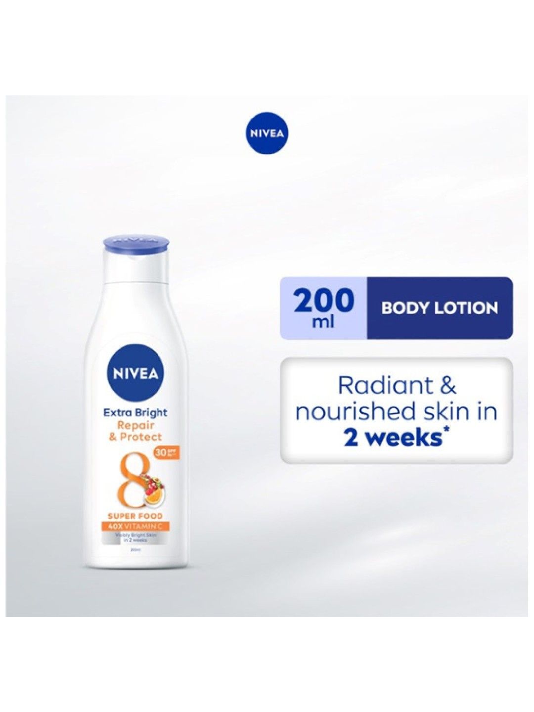 NIVEA Body Lotion Extra Bright Repair and Protect Moisturizer with SPF 30 (200ml) (No Color- Image 2)