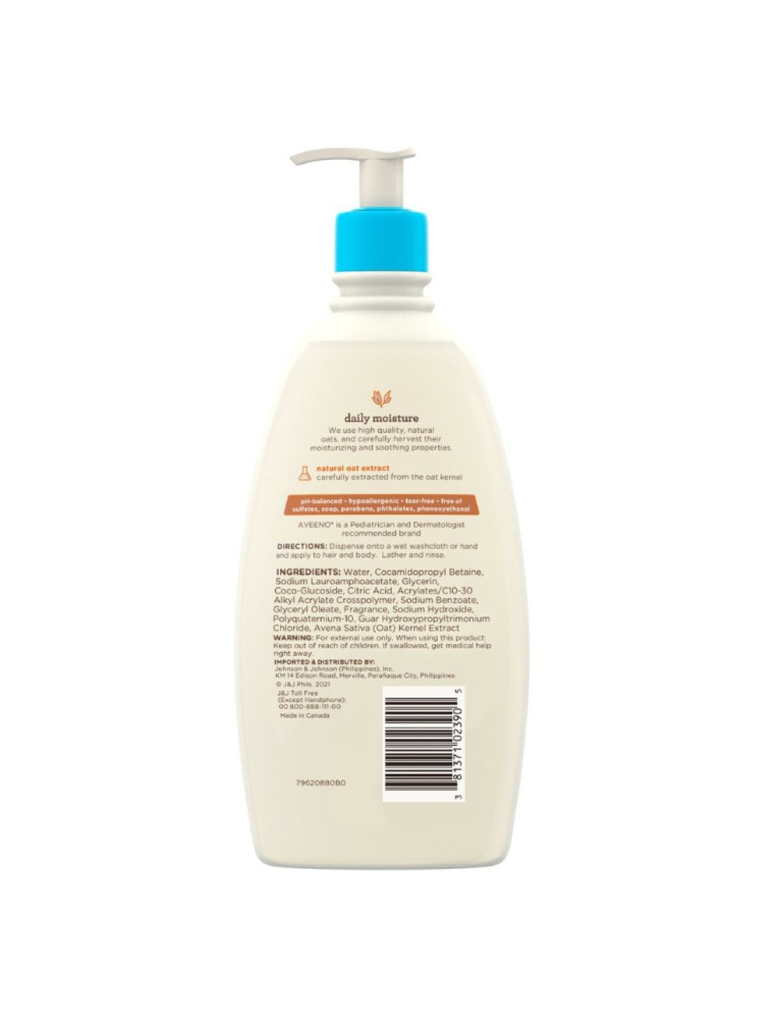 Aveeno Baby Daily Wash & Shampoo (532ml) (No Color- Image 2)