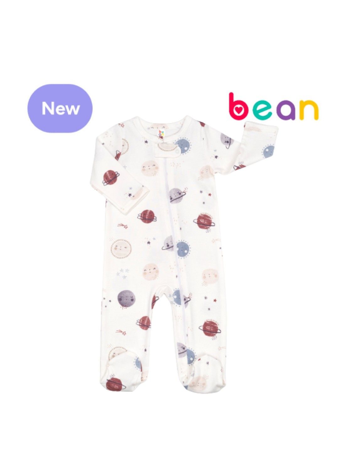 bean fashion Newborn Baby Sleepsuit Planets (No Color- Image 2)