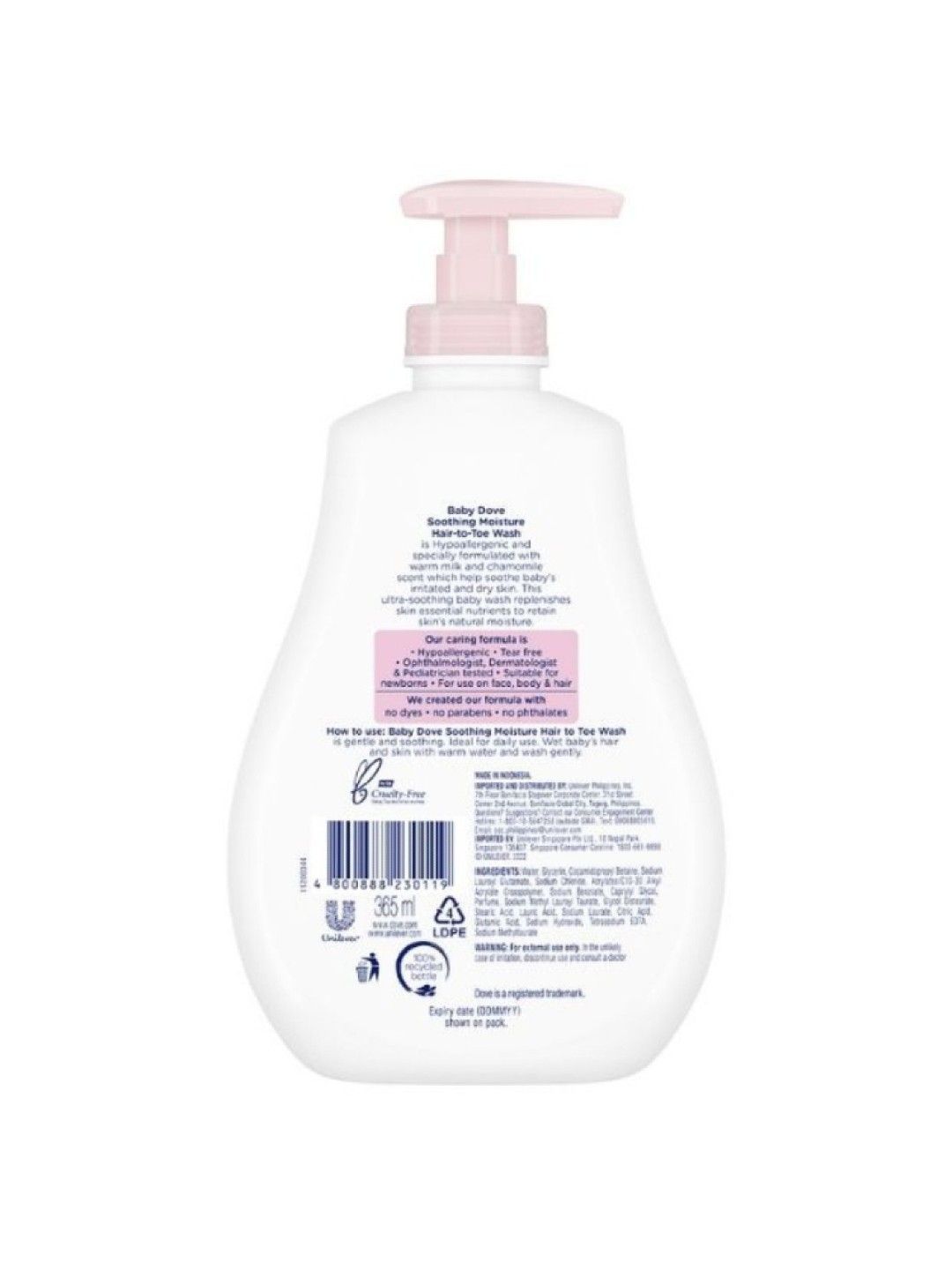 Baby Dove Head to Toe Body Wash Soothing Moisture (365ml) (No Color- Image 2)