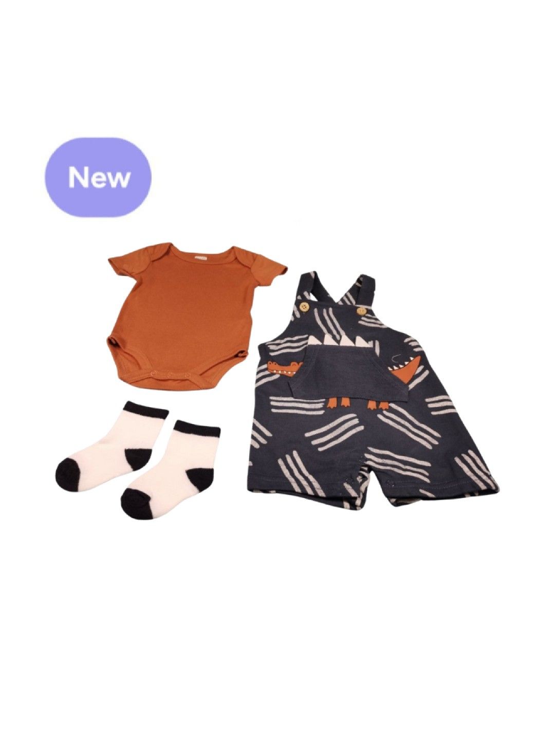 Cottonkind 2 pcs Shirt and Jumper - Blue Crocodille (No Color- Image 2)
