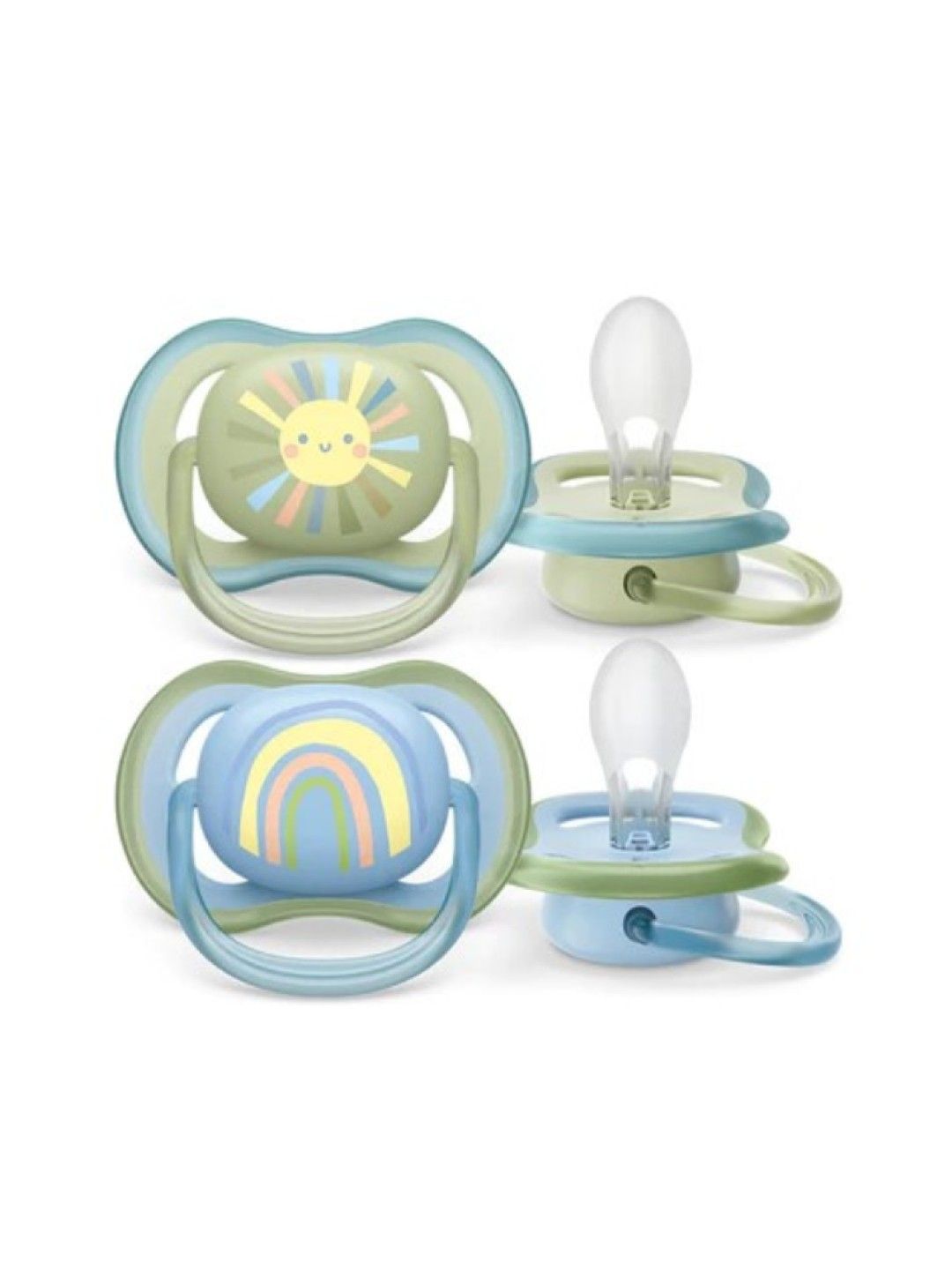 Philips AVENT Ultra Air Pacifier 0-6M - Blue Sun & Rainbow (No Color- Image 2)