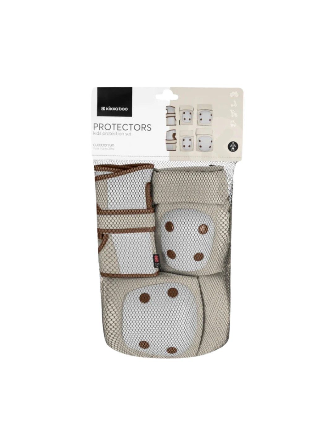 KikkaBoo Protectors for Knees and Elbows (Beige- Image 2)