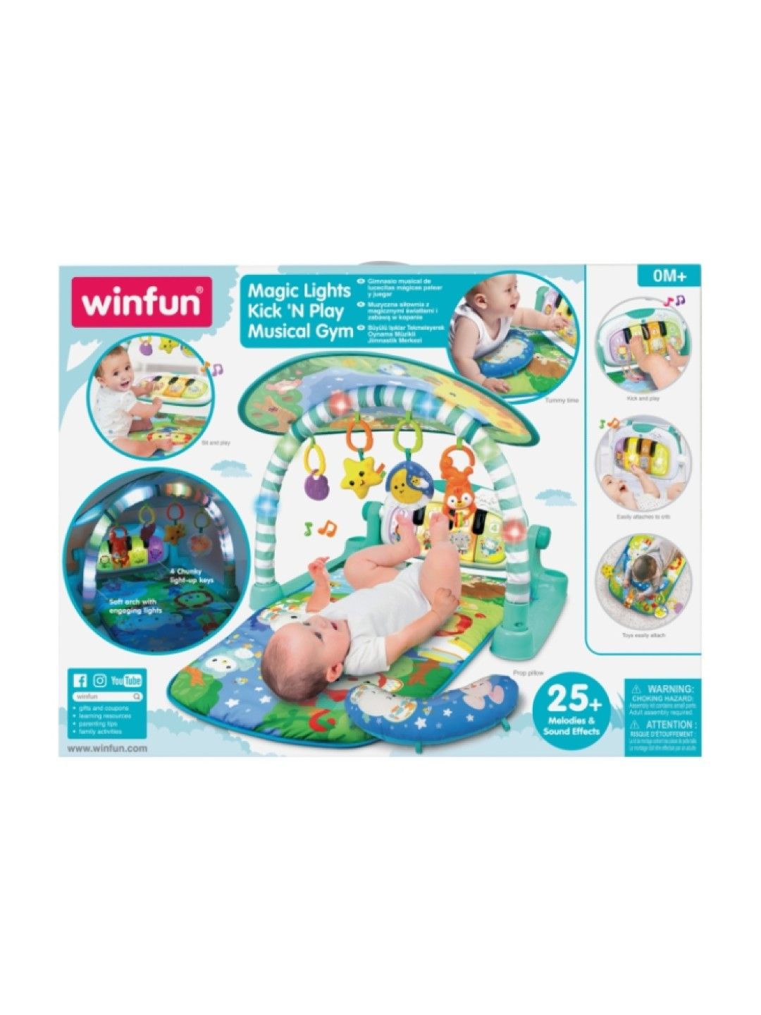 winfun Magic Lights Kick 'N Play Musical Gym (No Color- Image 2)