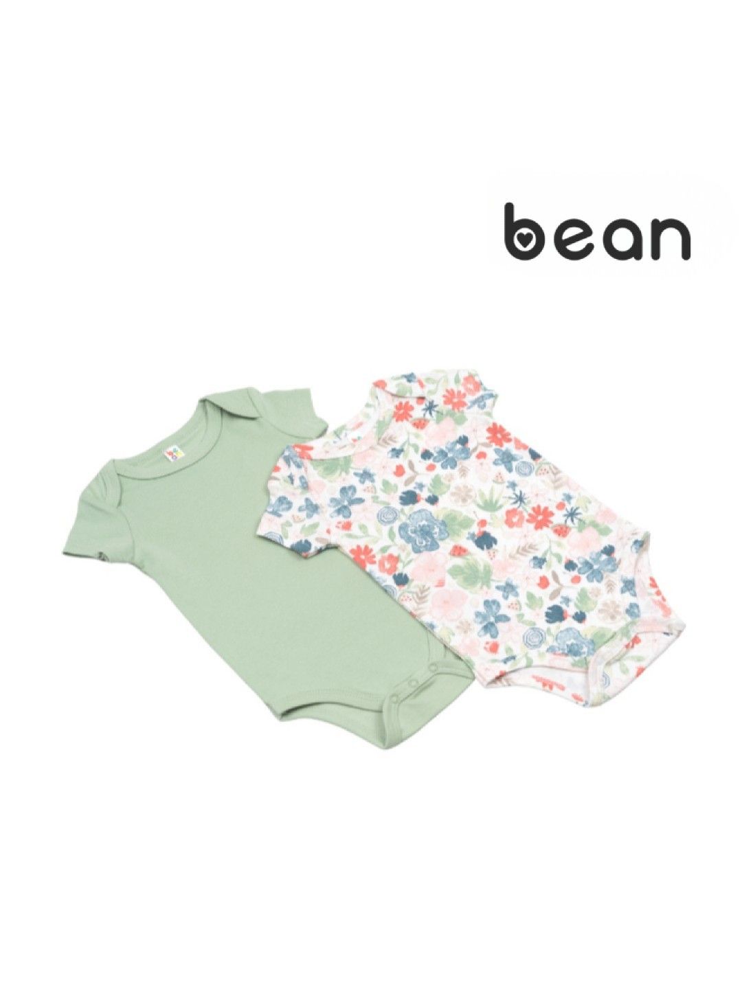 bean fashion 2 pcs Newborn Baby Onesie Bundle Flowers (No Color- Image 2)