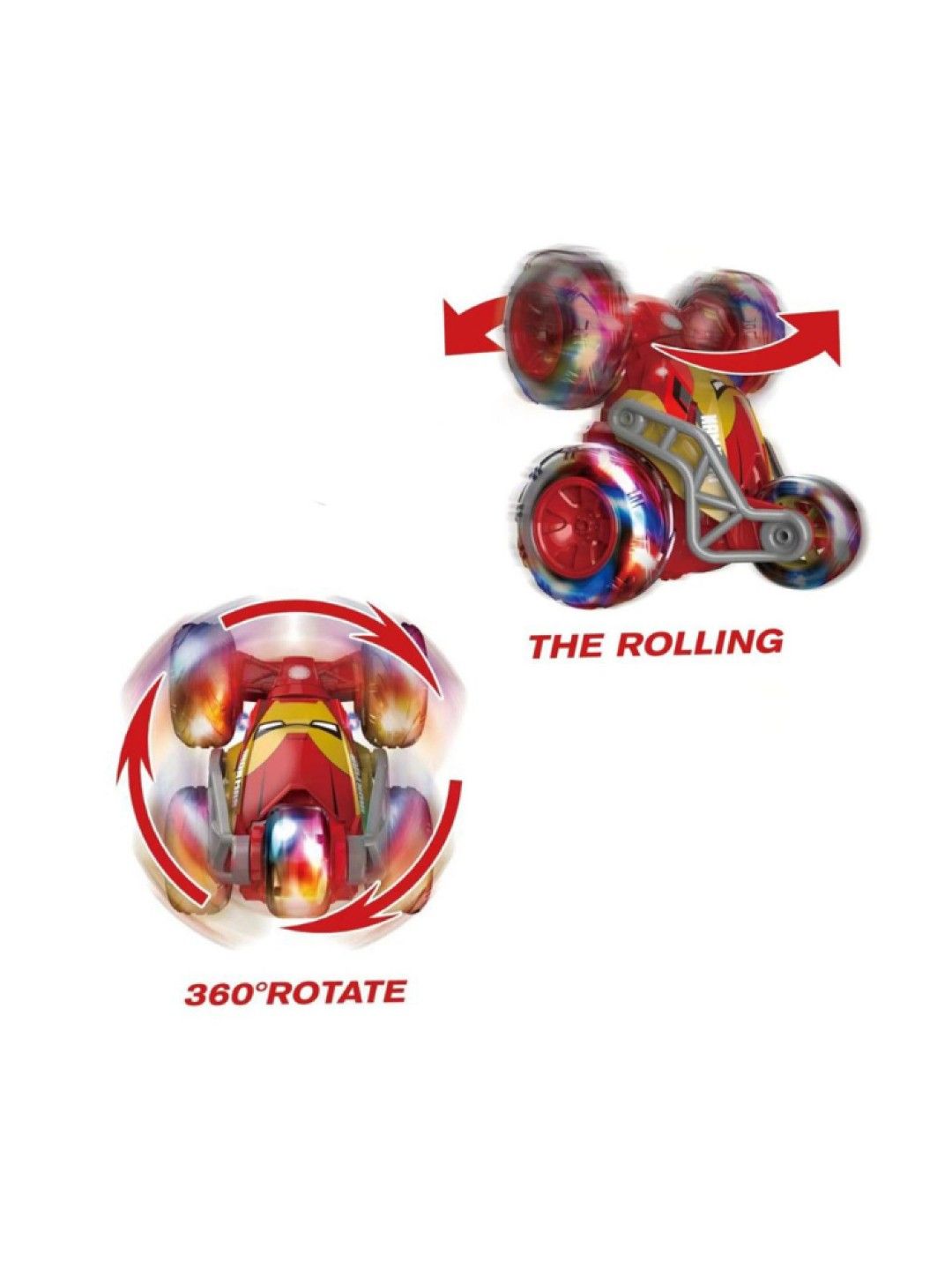 Marvel Original Iron Man Full-Function 5-Wheel Stunt Remote Control Car (2.4GHz) (No Color- Image 2)