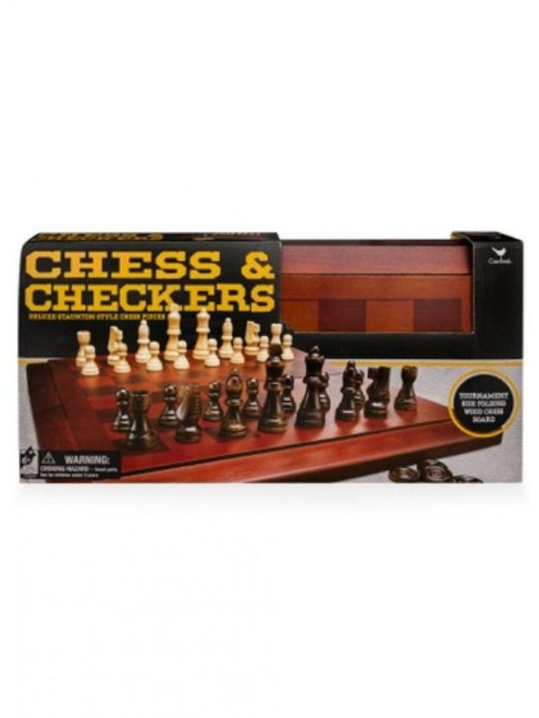 Spin Master Games Wood Chess & Checkers