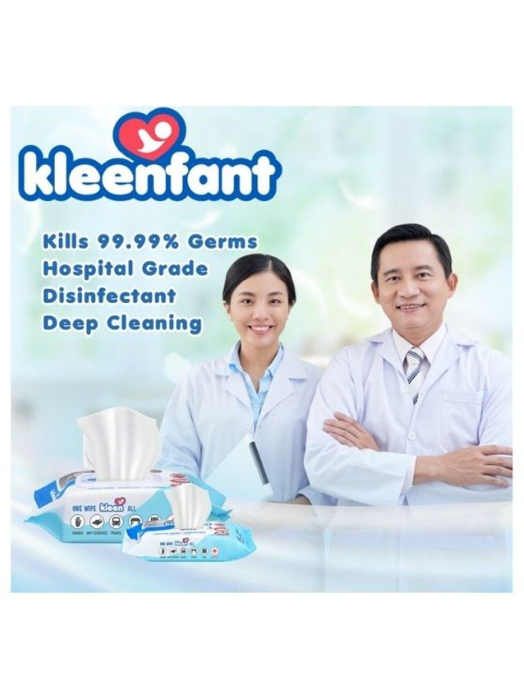 Kleenfant Fresh Scent Antibacterial Wipes (21s) (No Color- Image 4)