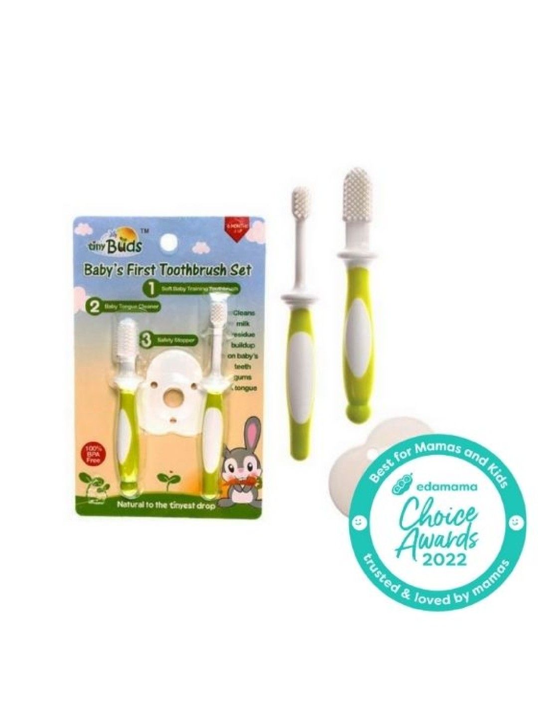 Tiny Buds Baby Toothbrush & Tongue Cleaner Set