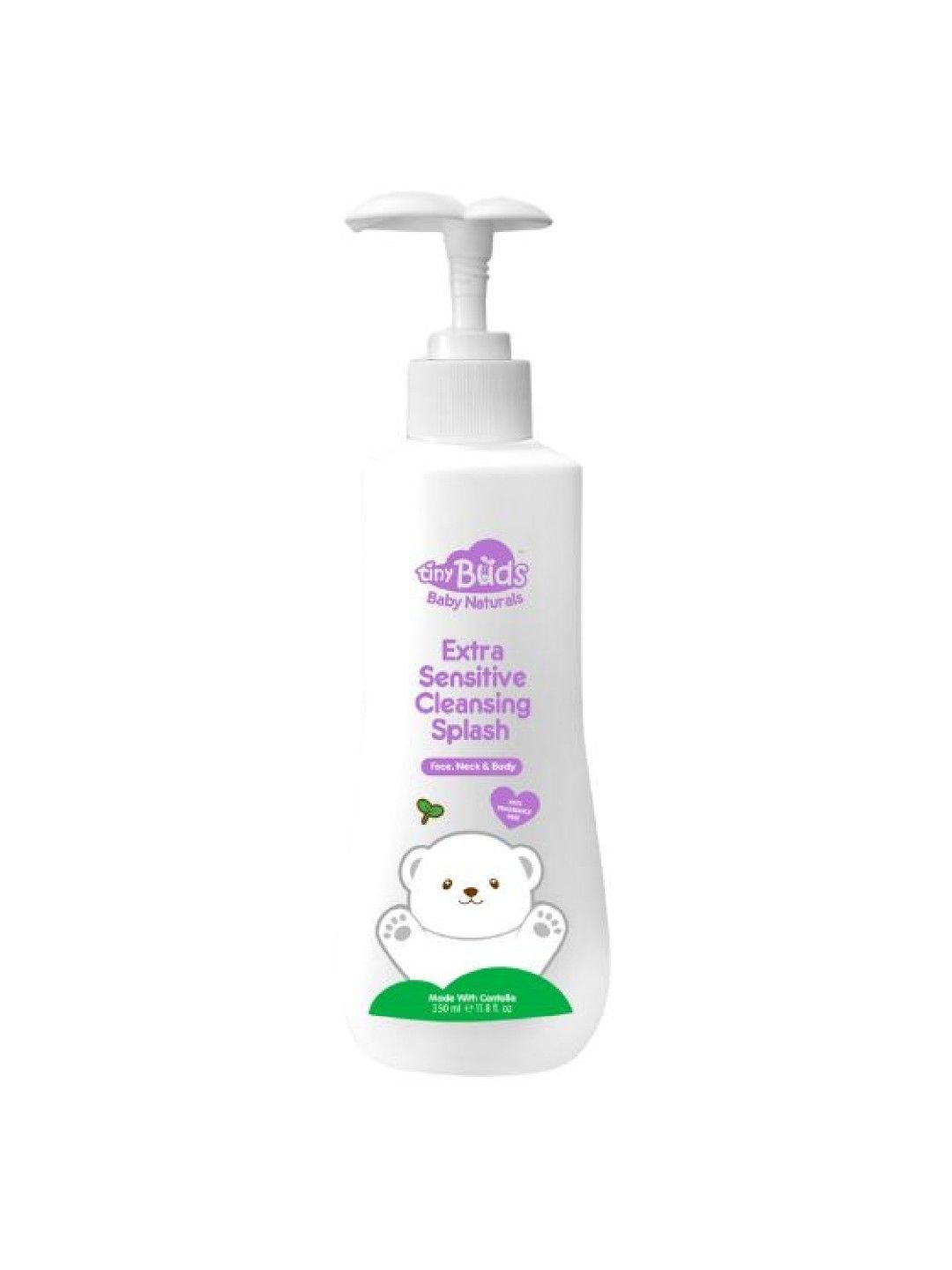 Tiny Buds Natural Baby Cleansing Splash 350ml Extra Sensitive (White Bottle) (No Color- Image 1)