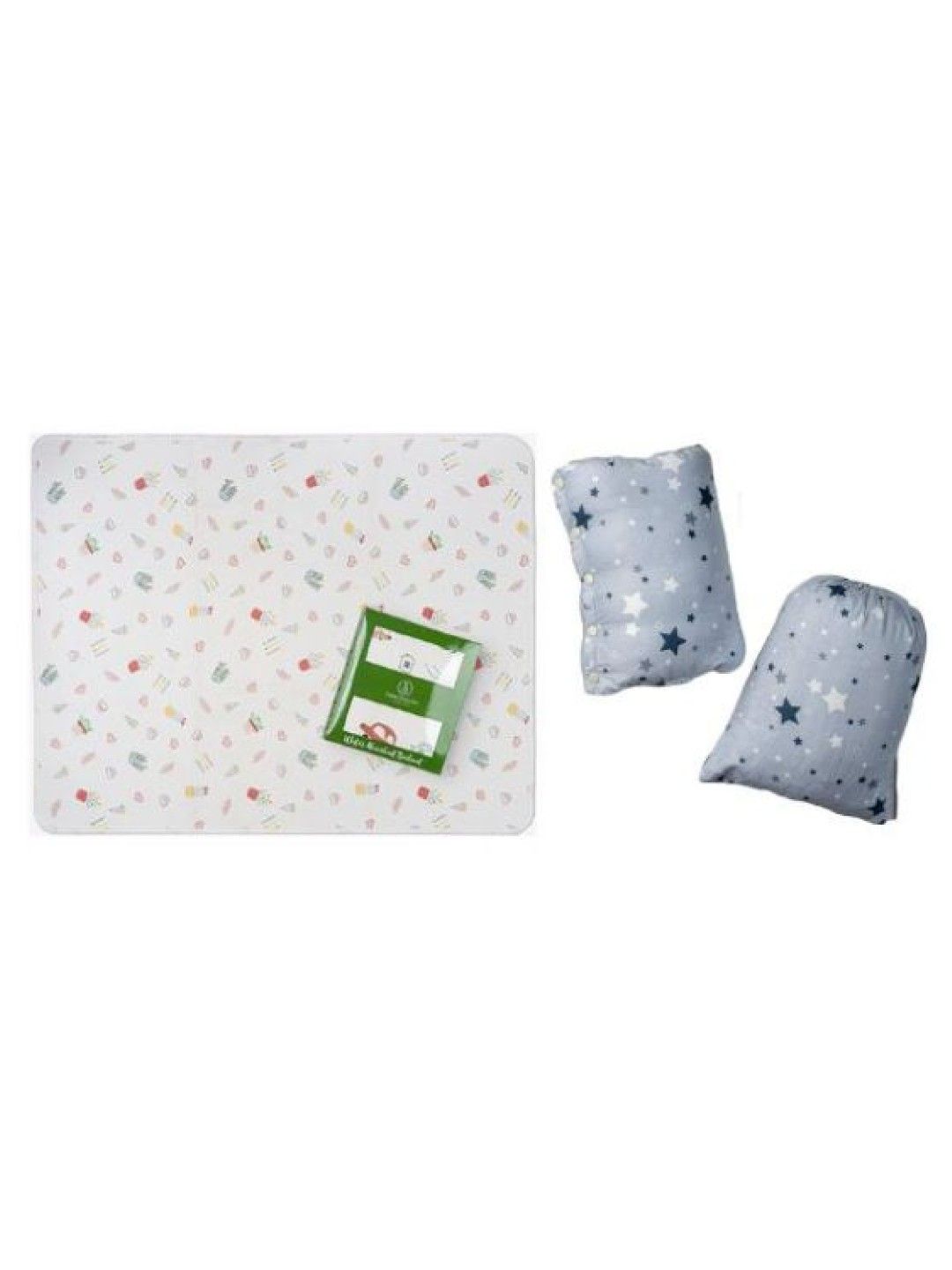 Swaddies PH [Bundle] Stitchfree Bedmat (Desserts) + Multi-functional Pillow (Grey) (No Color- Image 1)