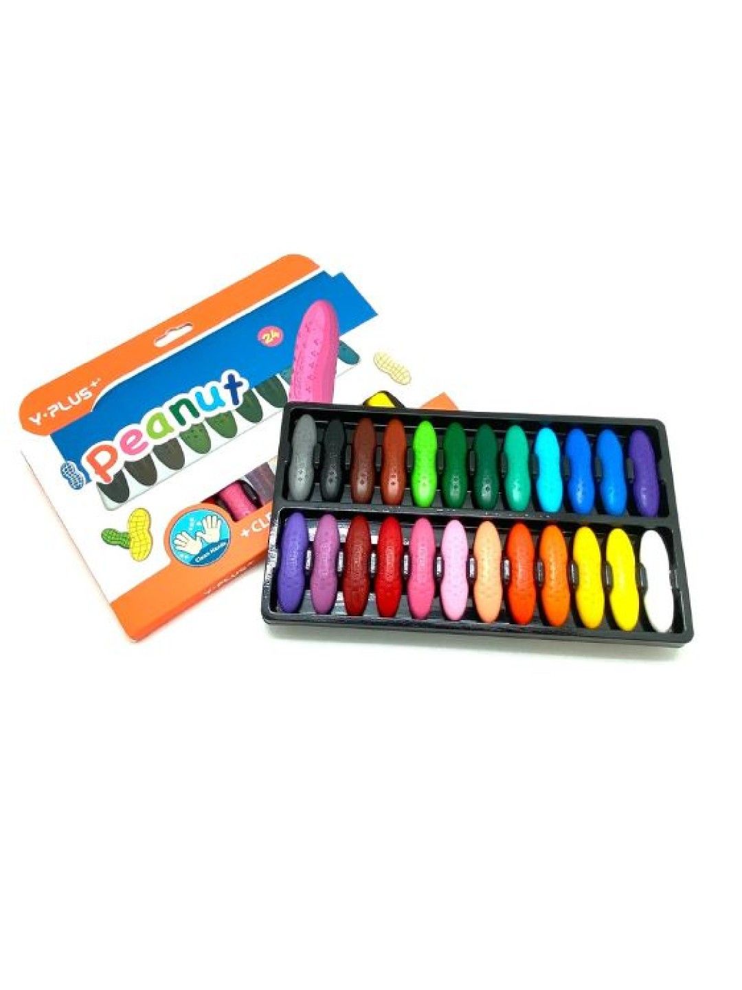 Y-PLUS+ Non-Toxic Peanut Crayons (24 Colors) (No Color- Image 2)