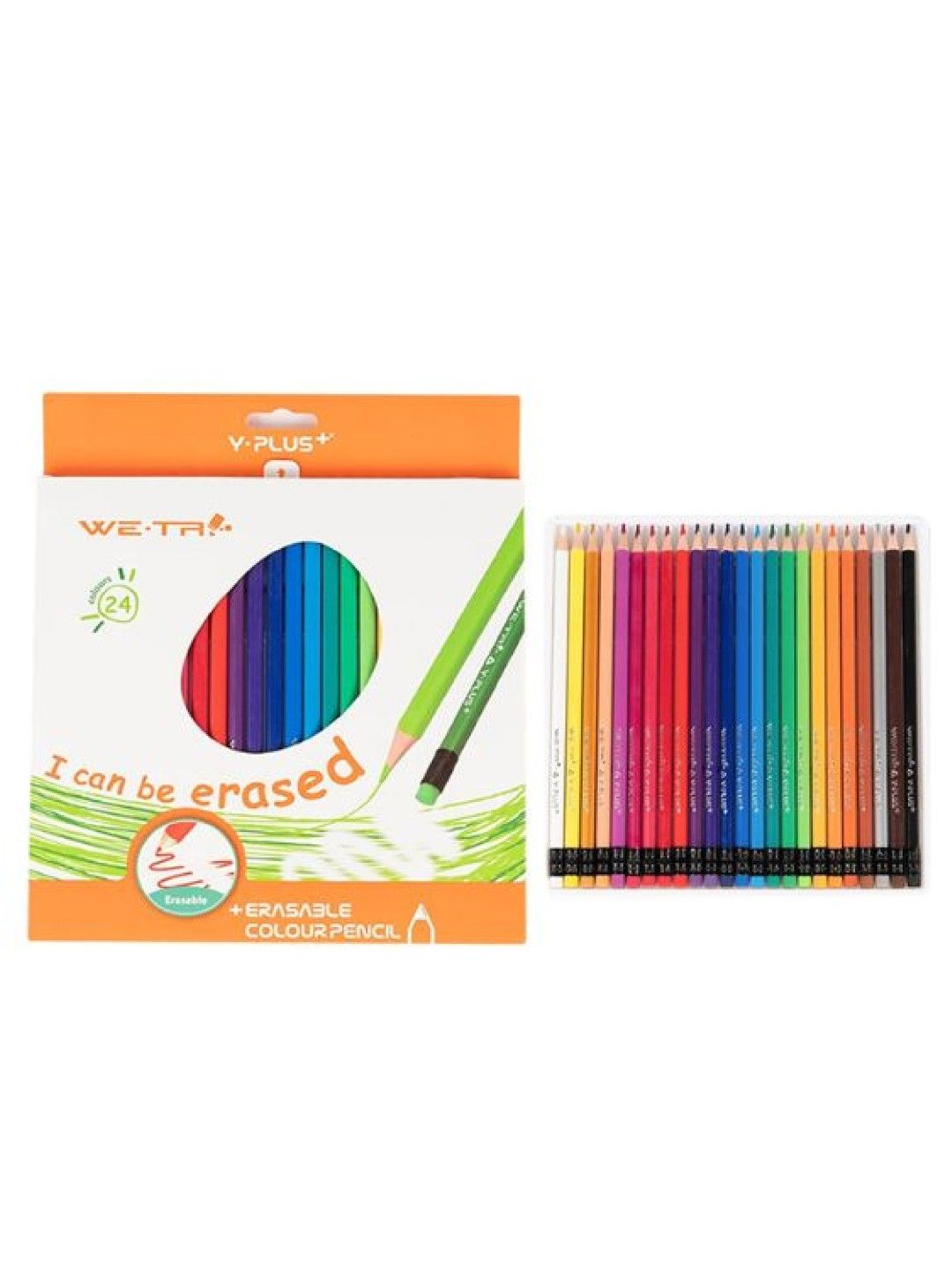 Y-PLUS+ WE-TRI Erasable Color Pencils (24 Colors)