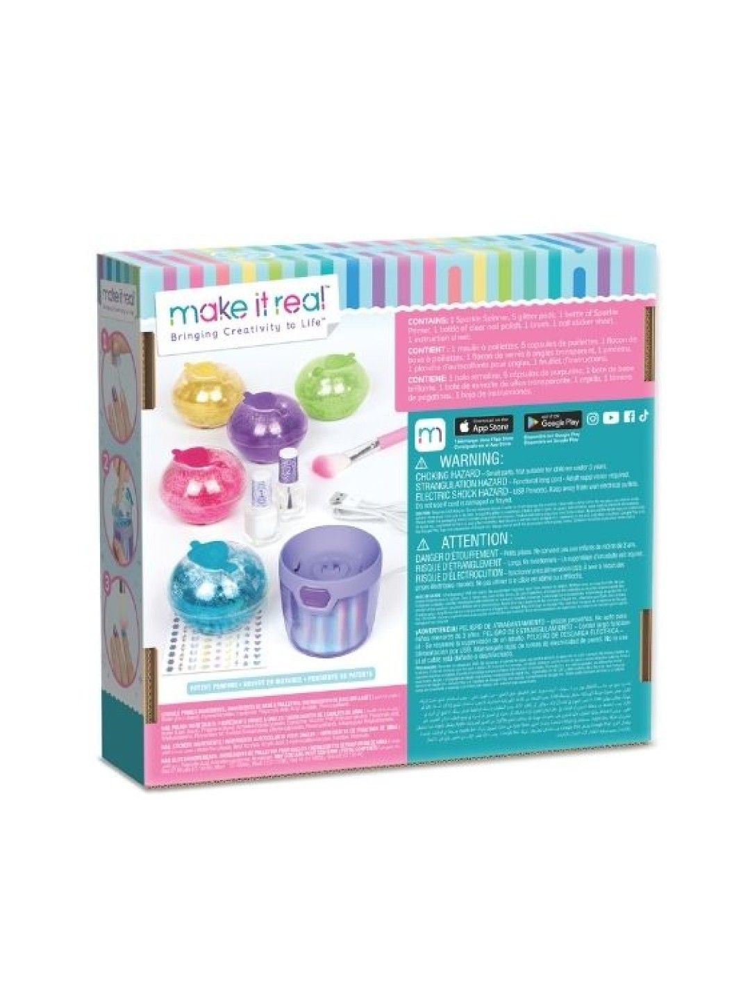 Make It Real Party Nails Glitter Design (No Color- Image 4)