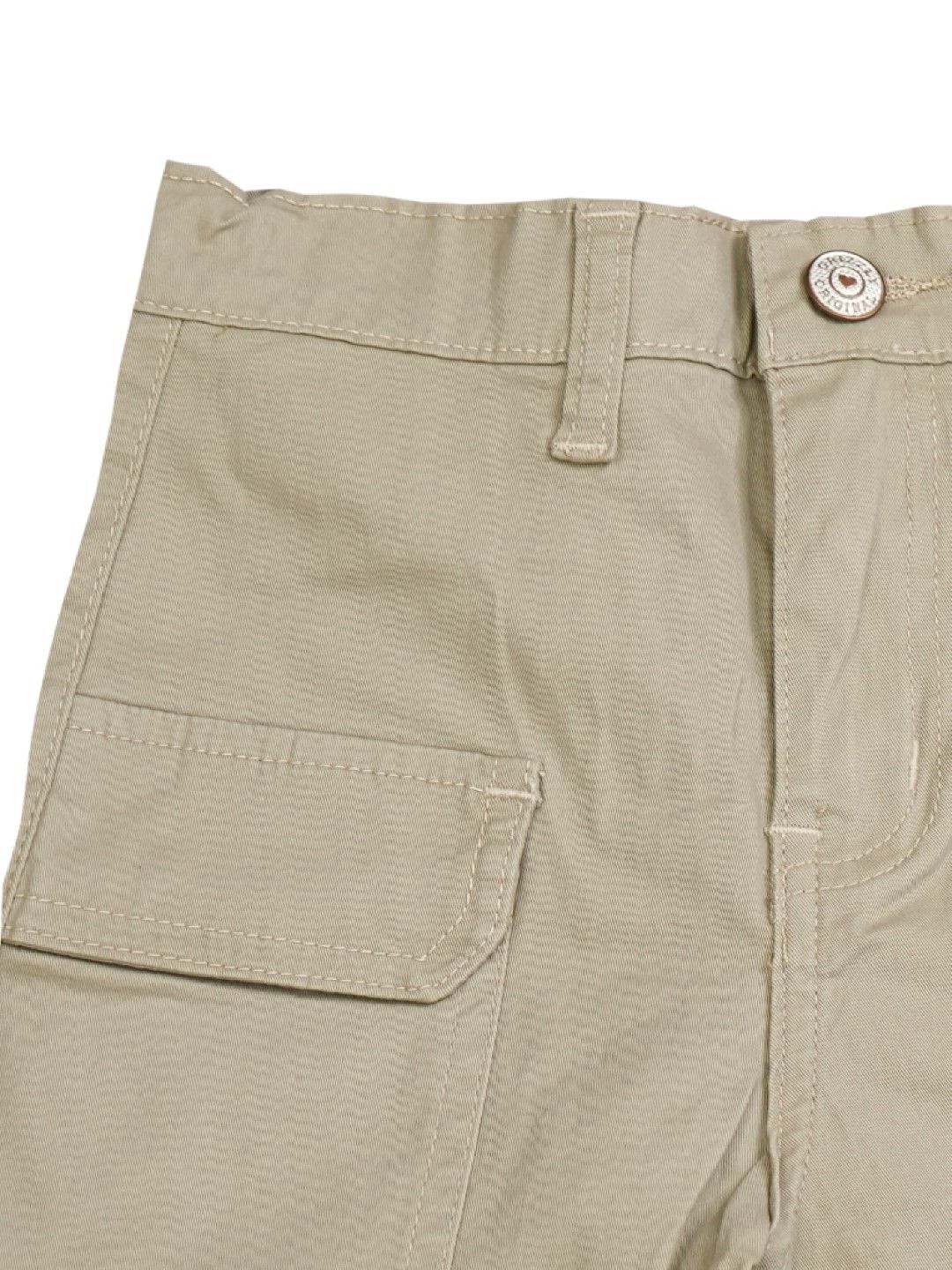 Grizzly Girls Twill Highwaist Cargo Short (Khaki- Image 3)