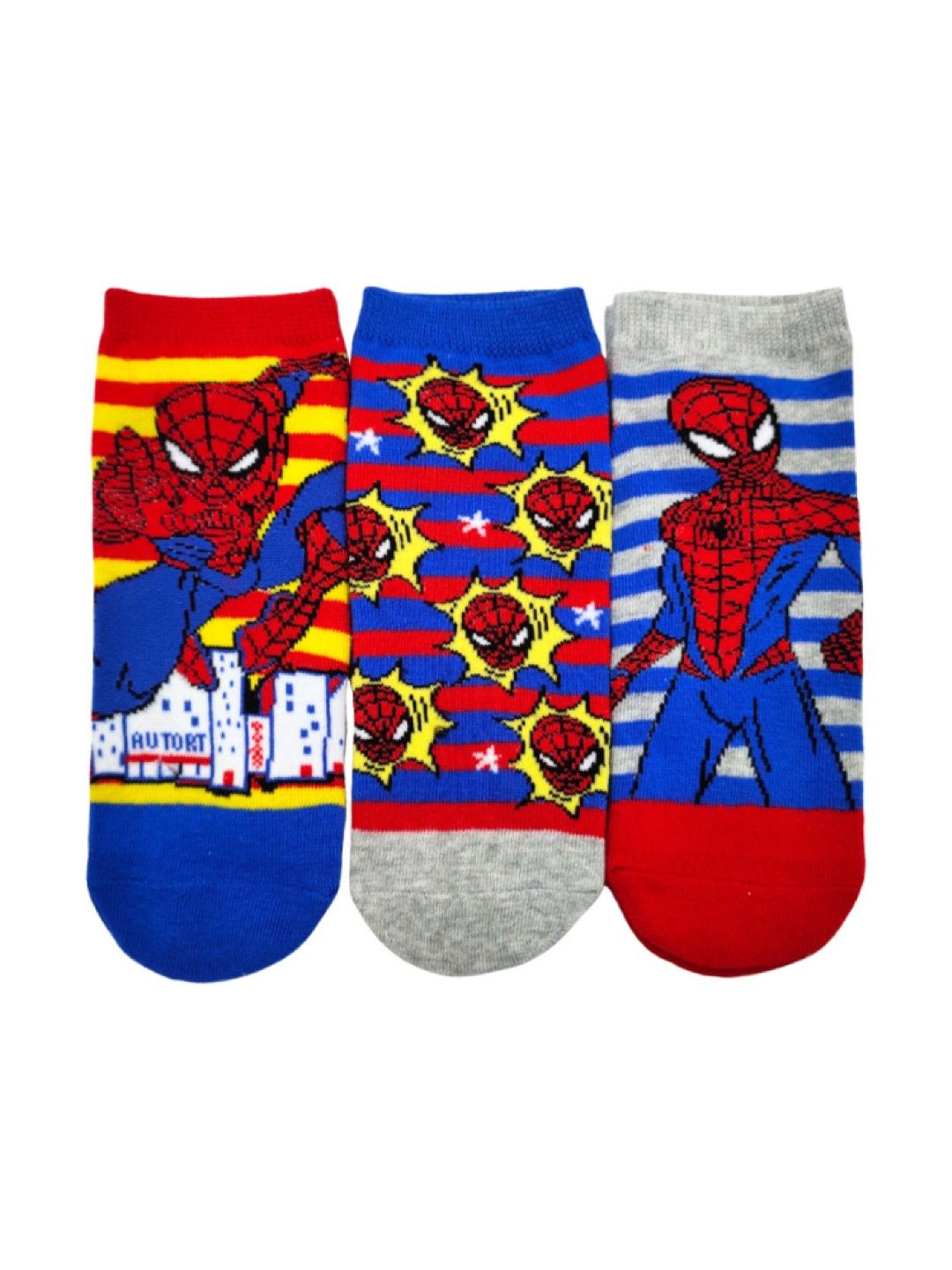 LIL LEGENDS Sneaker Socks (3-Pair Pack) - Spider-Man Web Doodle Pop Socks