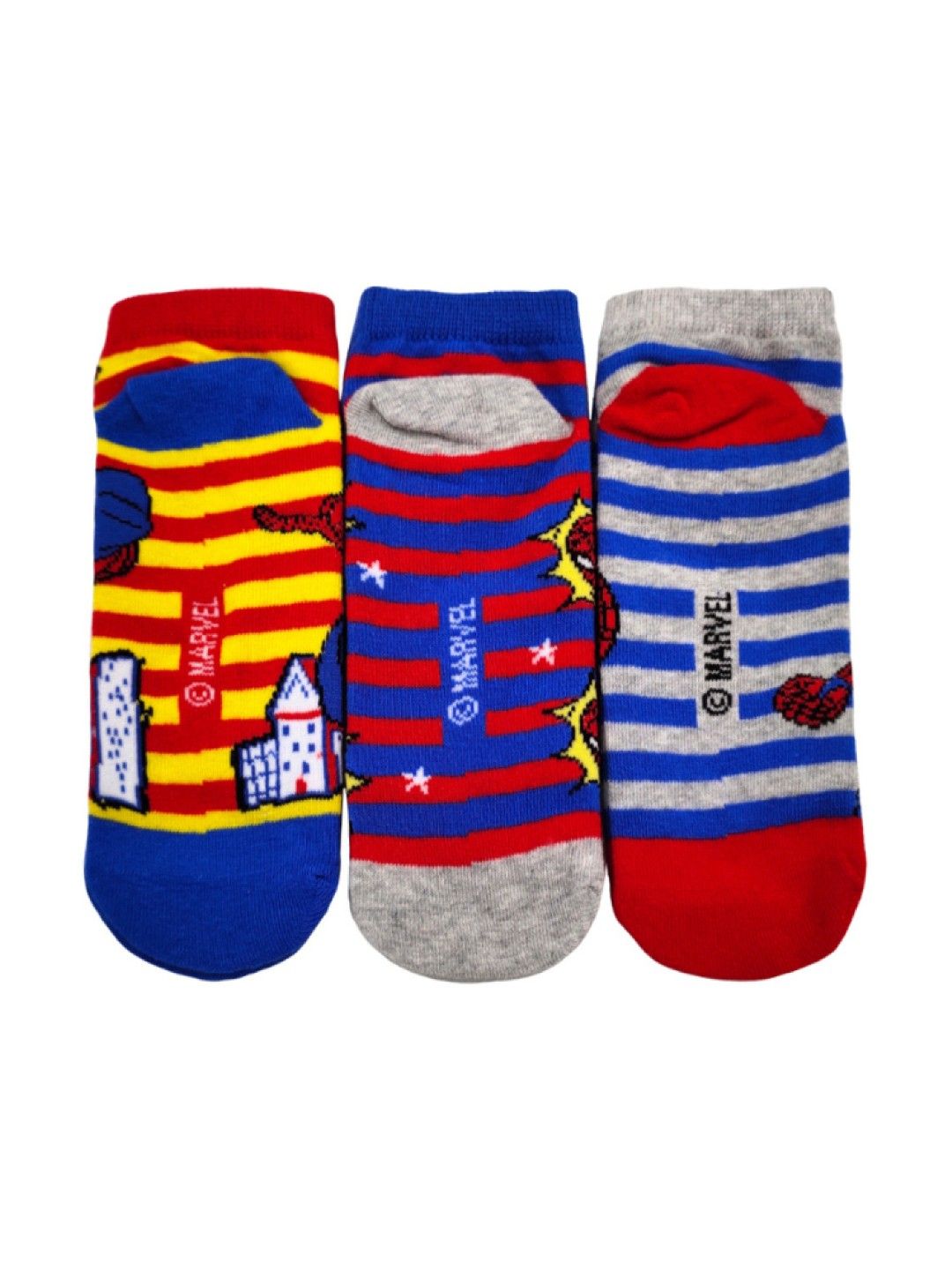 LIL LEGENDS Sneaker Socks (3-Pair Pack) - Spider-Man Web Doodle Pop Socks (No Color- Image 2)