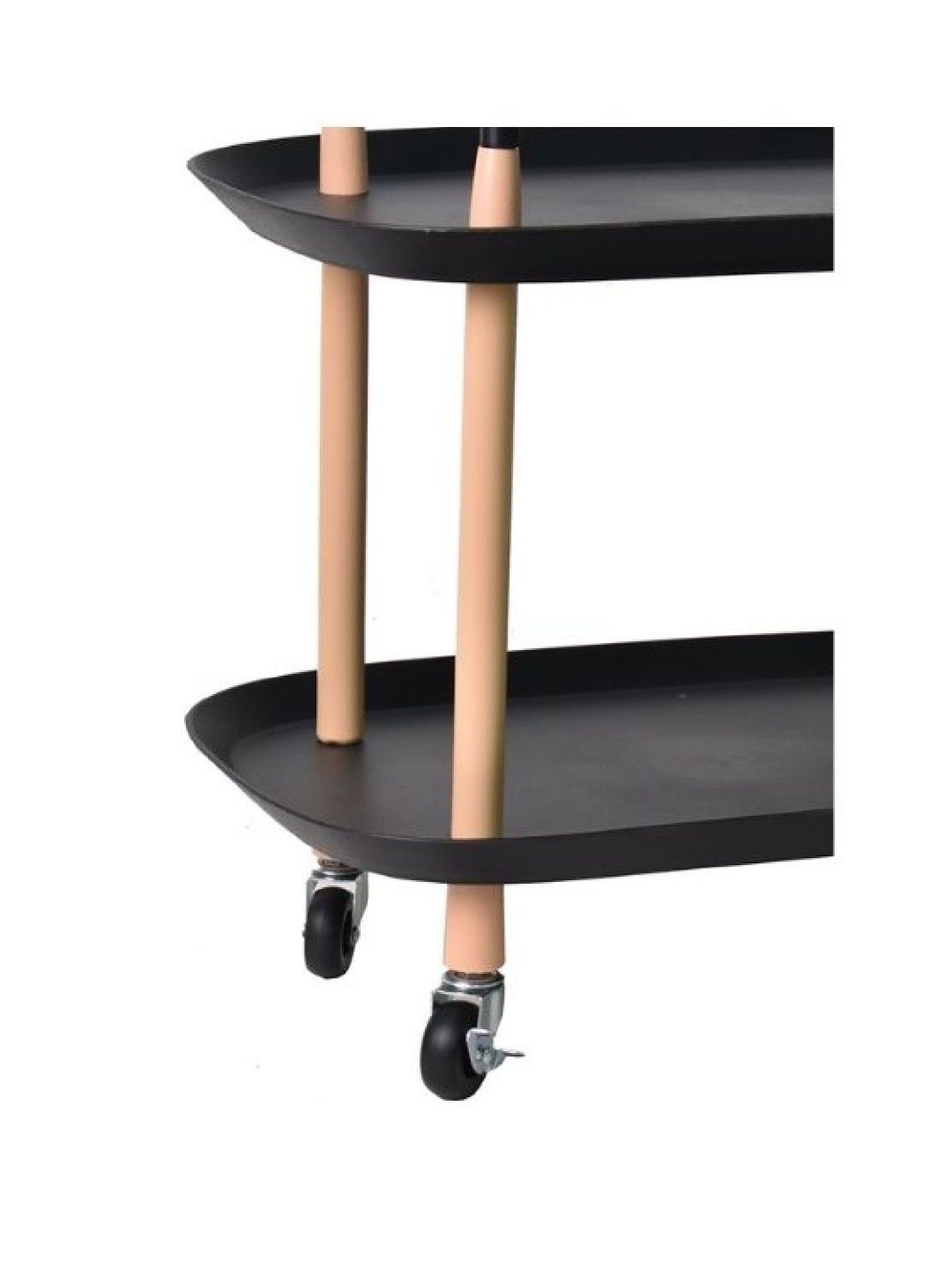 Sunbeams Lifestyle Nest Design Lab Premium Durable 2-Tier Oval Trolley (Black- Image 2)