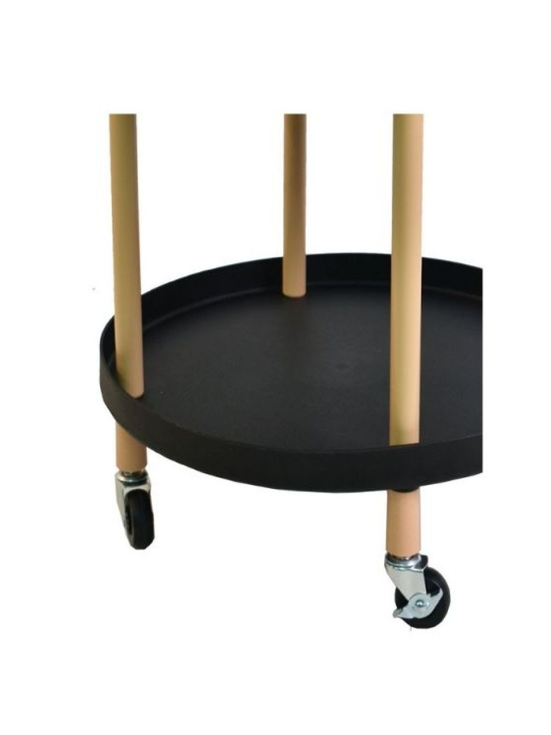 Sunbeams Lifestyle Nest Design Lab Premium Durable 2-Tier Round Trolley (Black- Image 2)