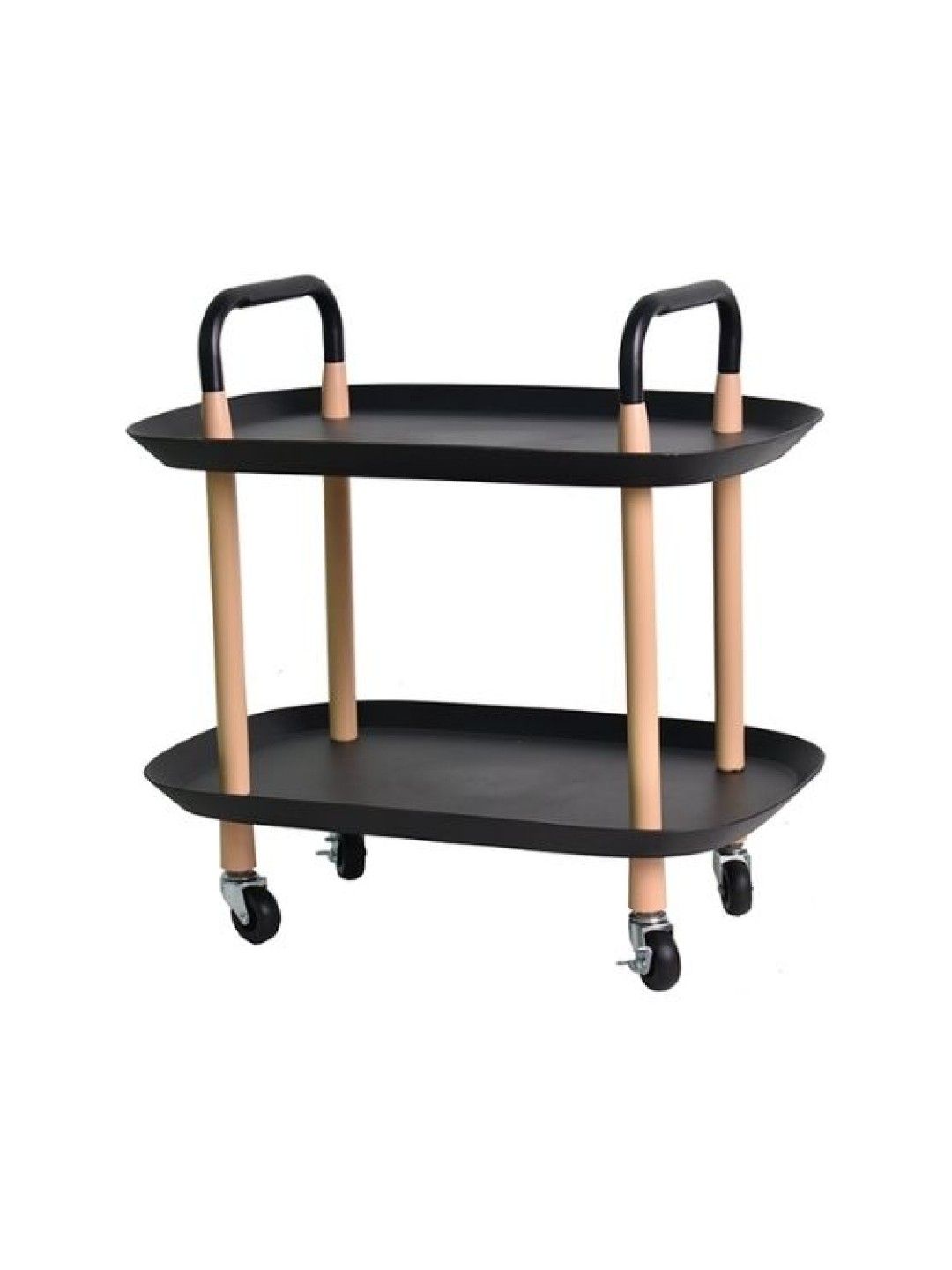 Sunbeams Lifestyle Nest Design Lab Premium Durable 2-Tier Oval Trolley (Black- Image 1)