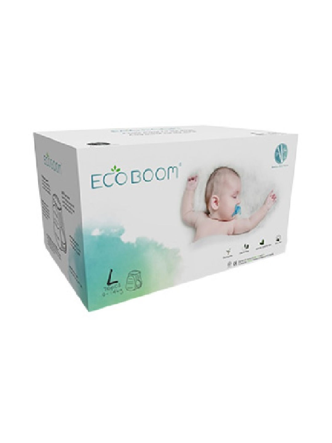 Eco Boom Biodegradable Bamboo Pull Up Diapers Large (76pcs) (No Color- Image 2)
