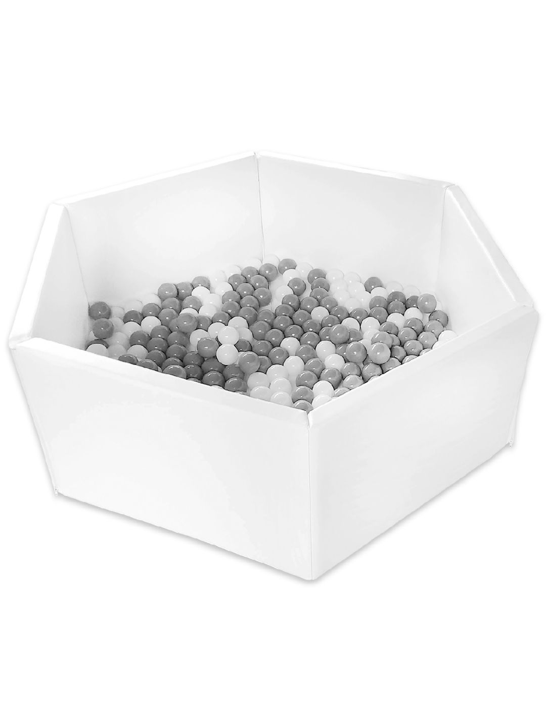Bonjour Baby Foldable Ball Pit with 300 White & Grey Balls