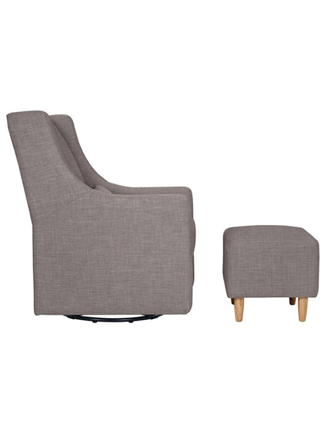 Babyletto Toco Swivel Glider with Ottoman (Grey- Image 1)