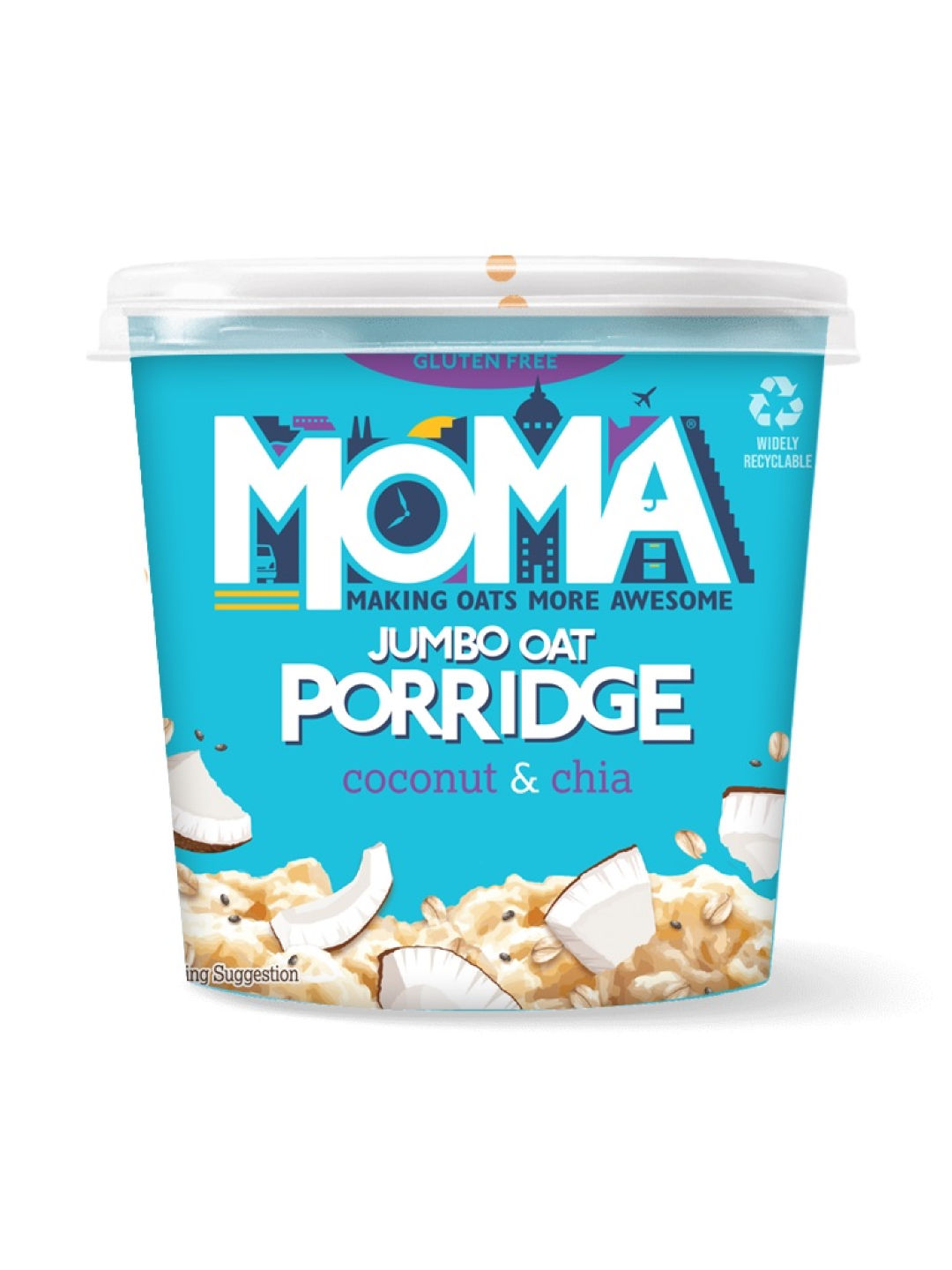 Moma Coconut & Chia Instant Porridge Pot (60g) (No Color- Image 1)
