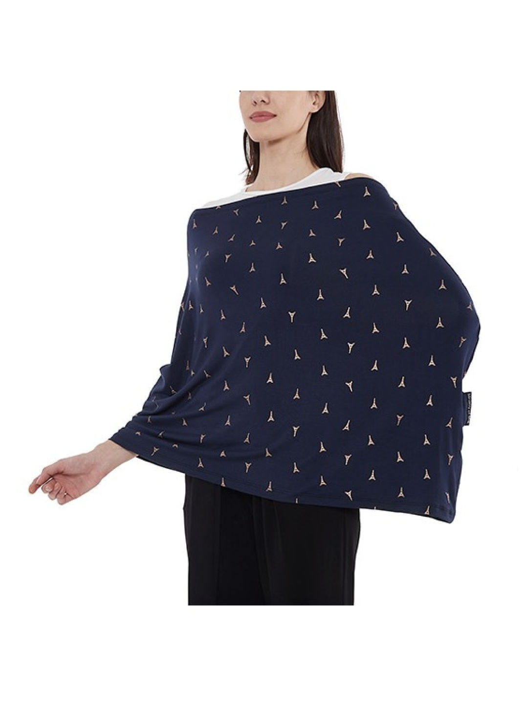 Ministry of Milk Bronze Eiffel Tower Nursing Cover (Navy Blue- Image 2)