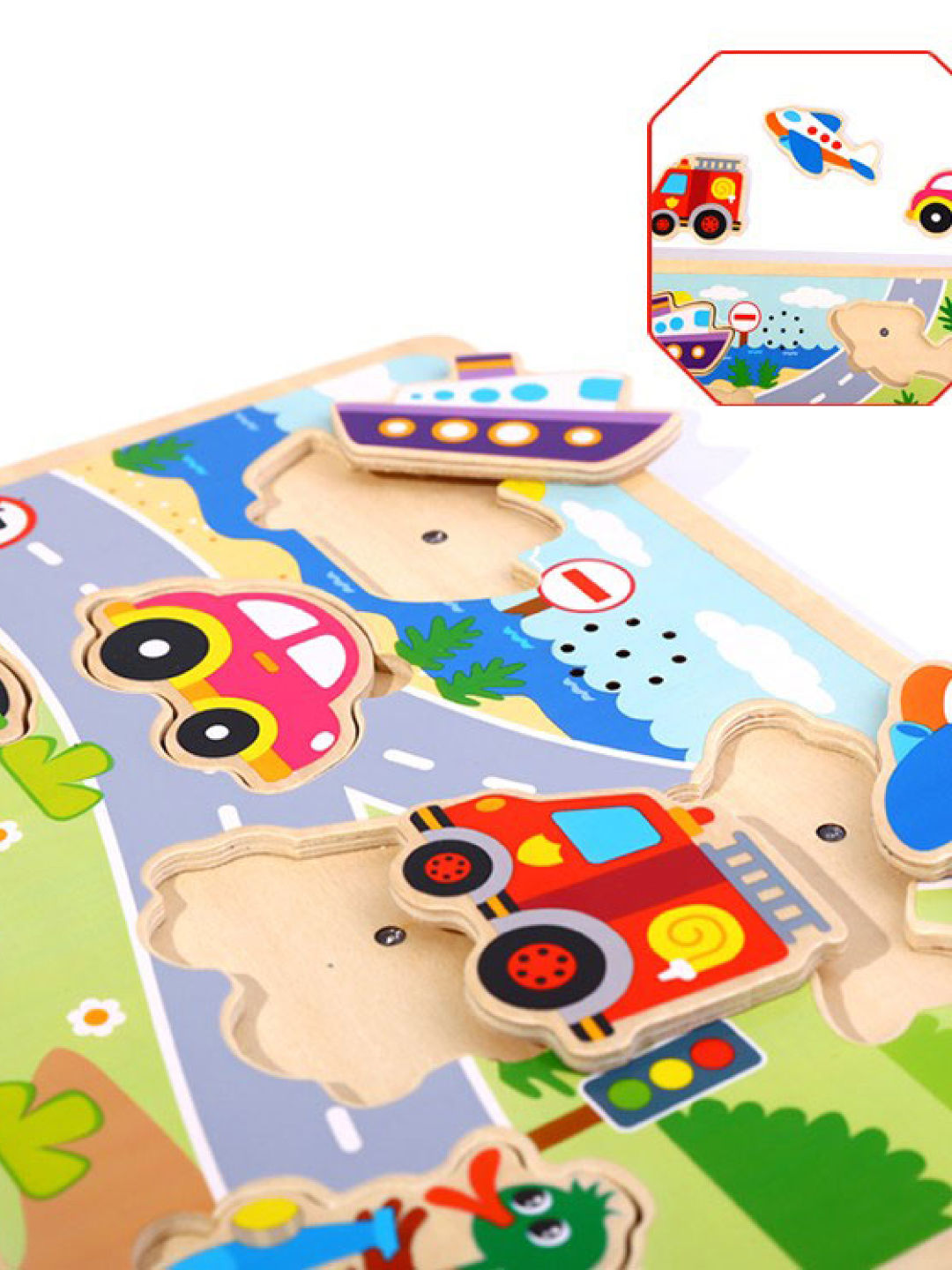 Tooky Toy Sound Puzzle - Vehicle (No Color- Image 2)