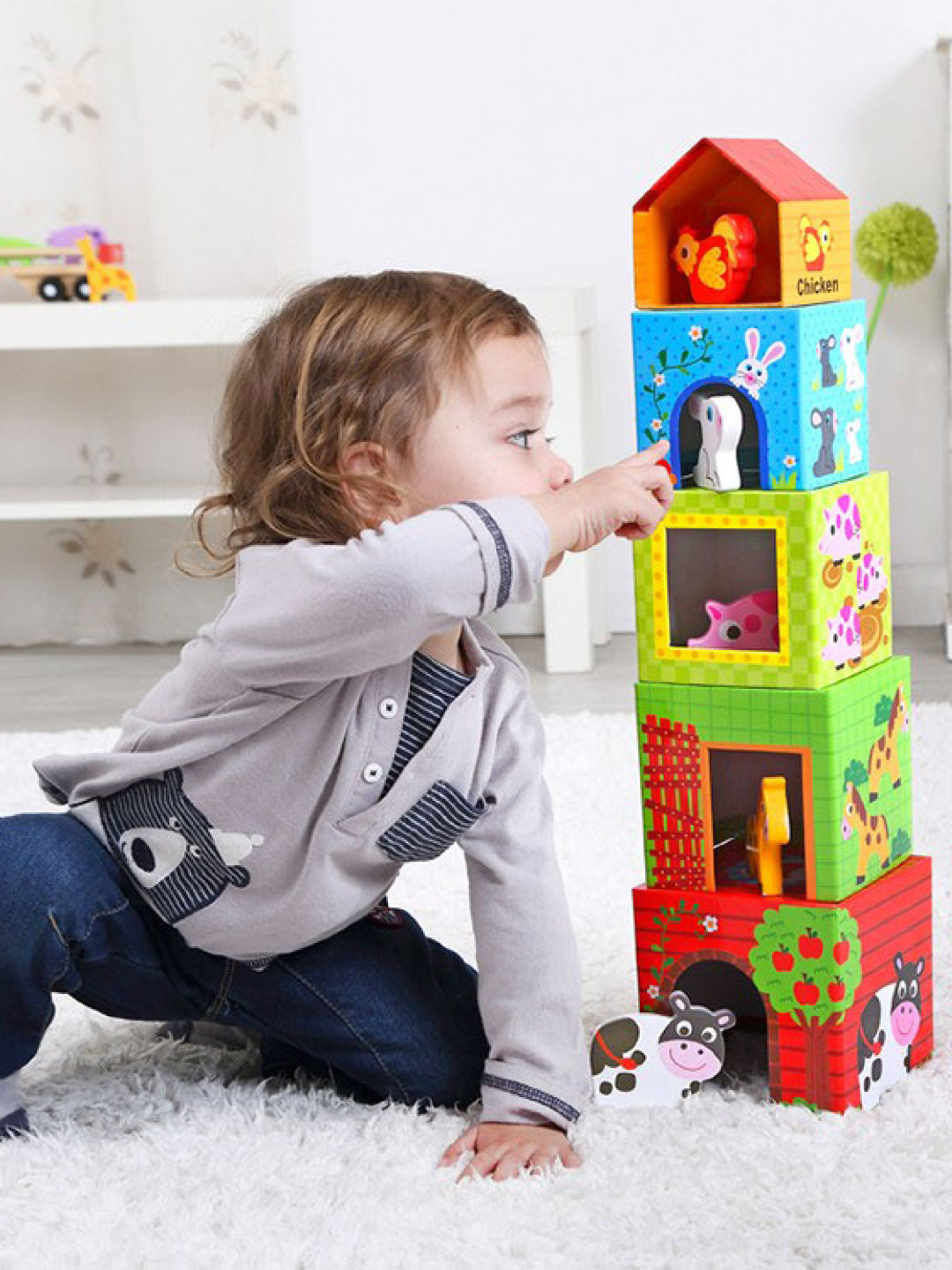 Tooky Toy Nesting Box Toys - Farm (No Color- Image 3)